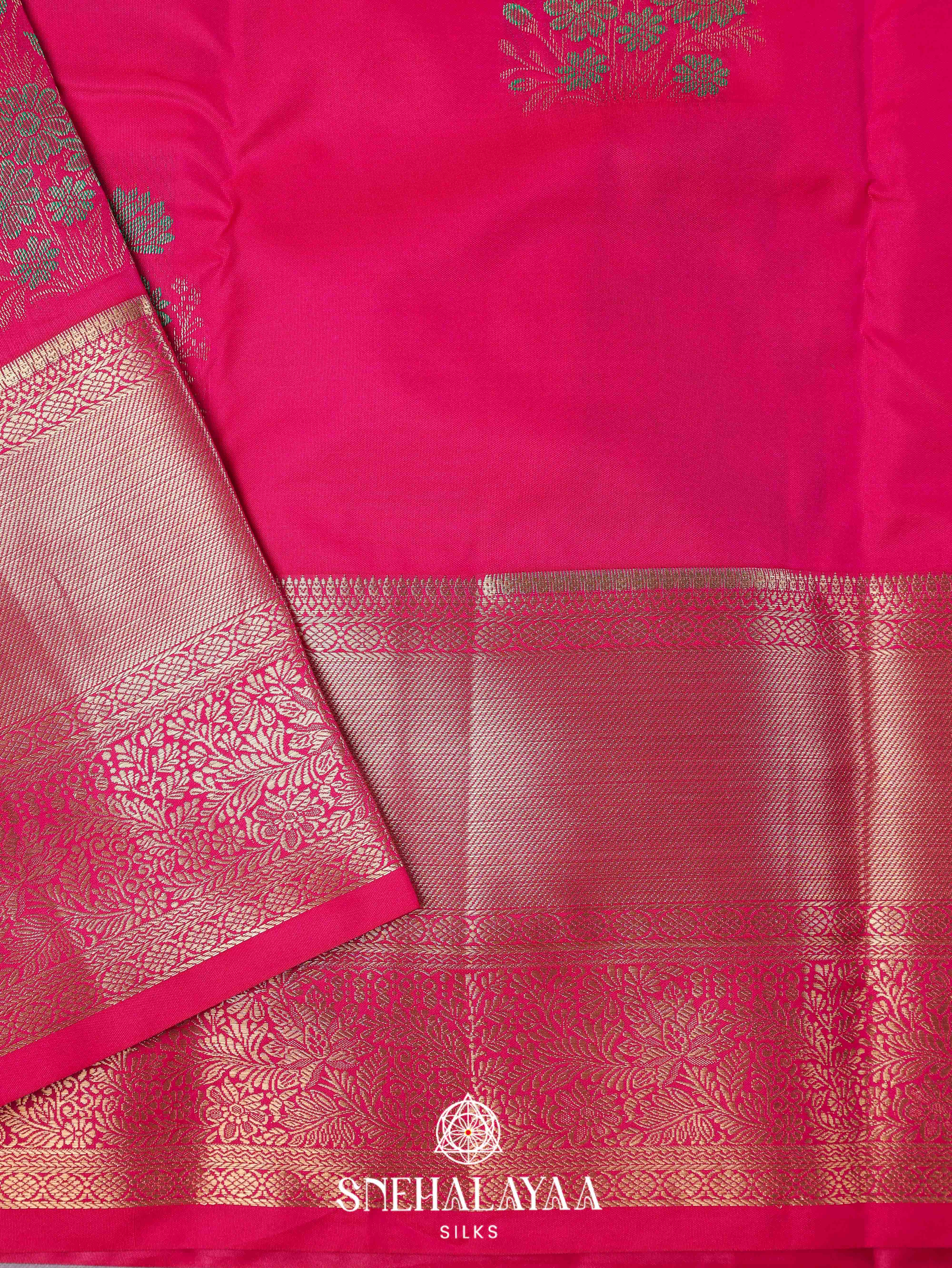 Pink Art Silk Saree
