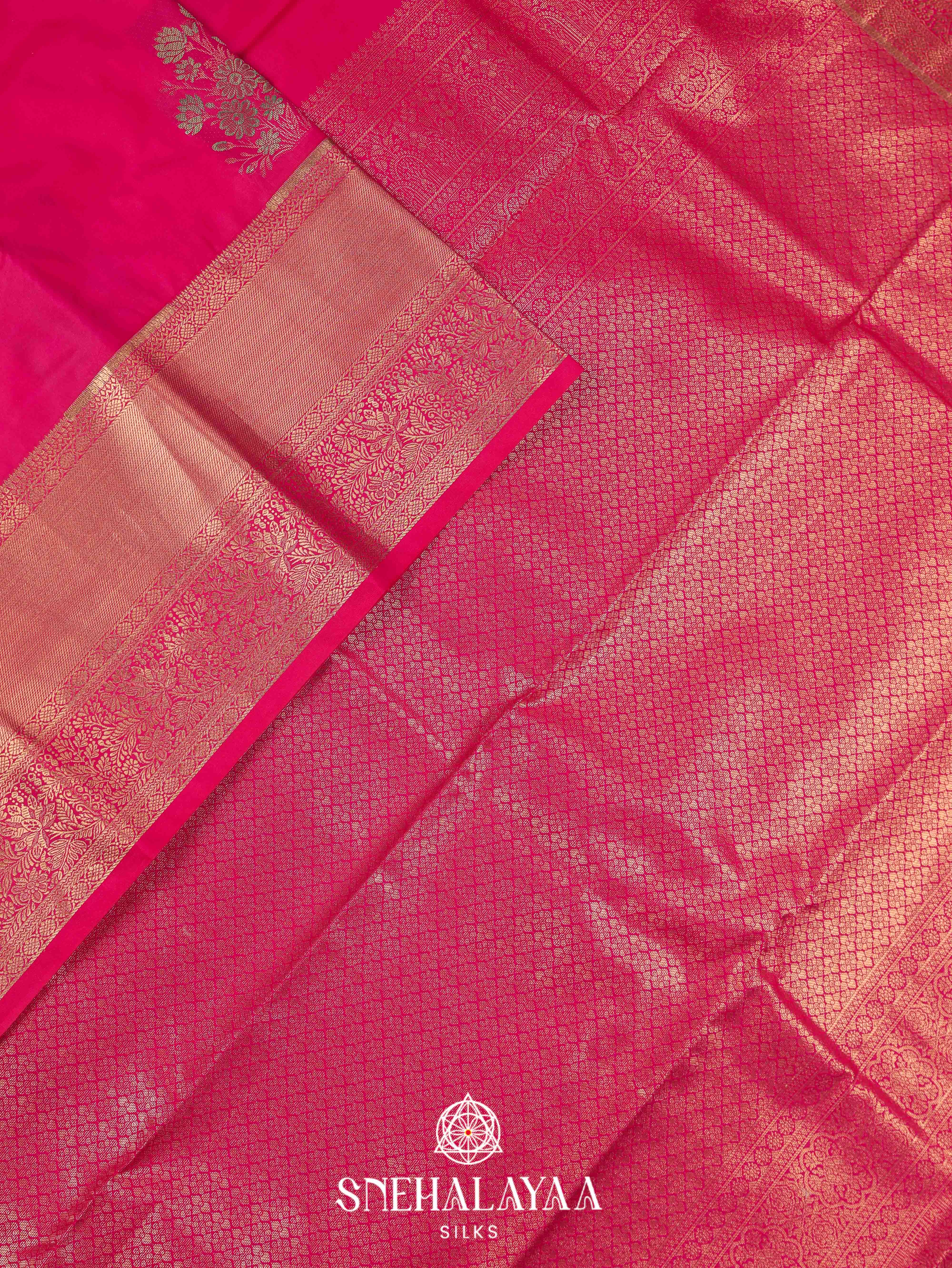 Pink Art Silk Saree