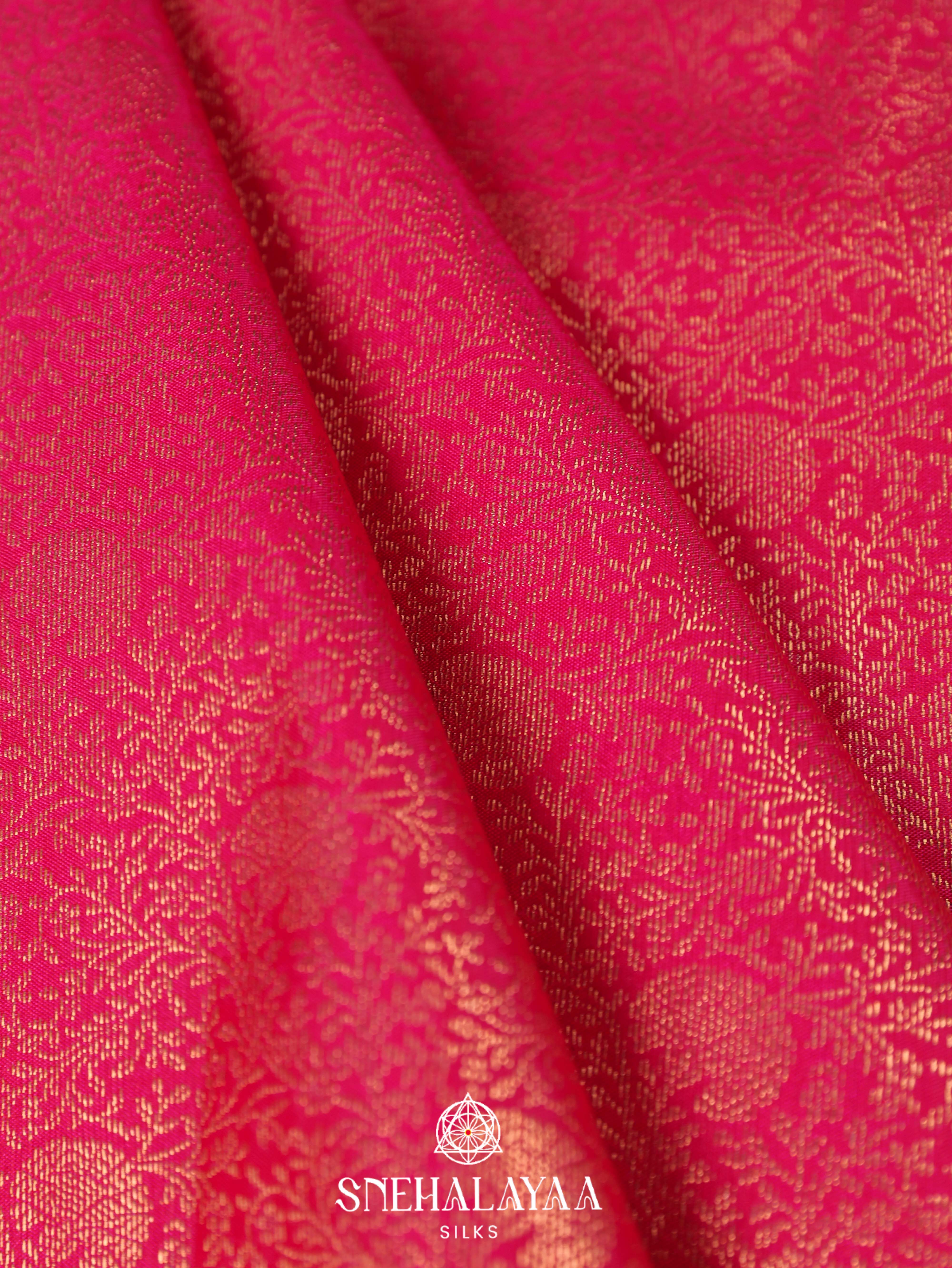 Ruby Red Art Silk Saree