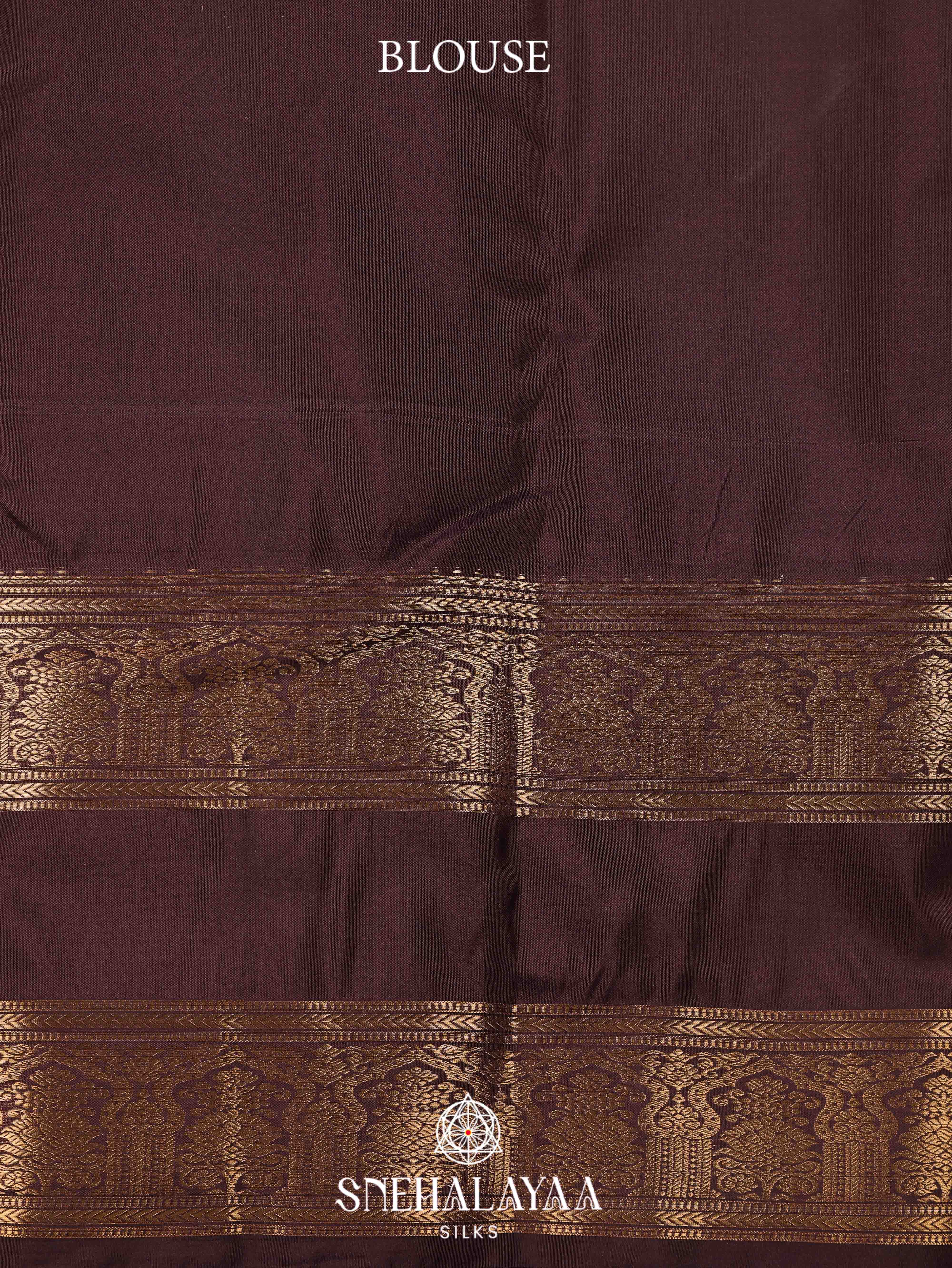 Burnt Orange Art Silk Saree