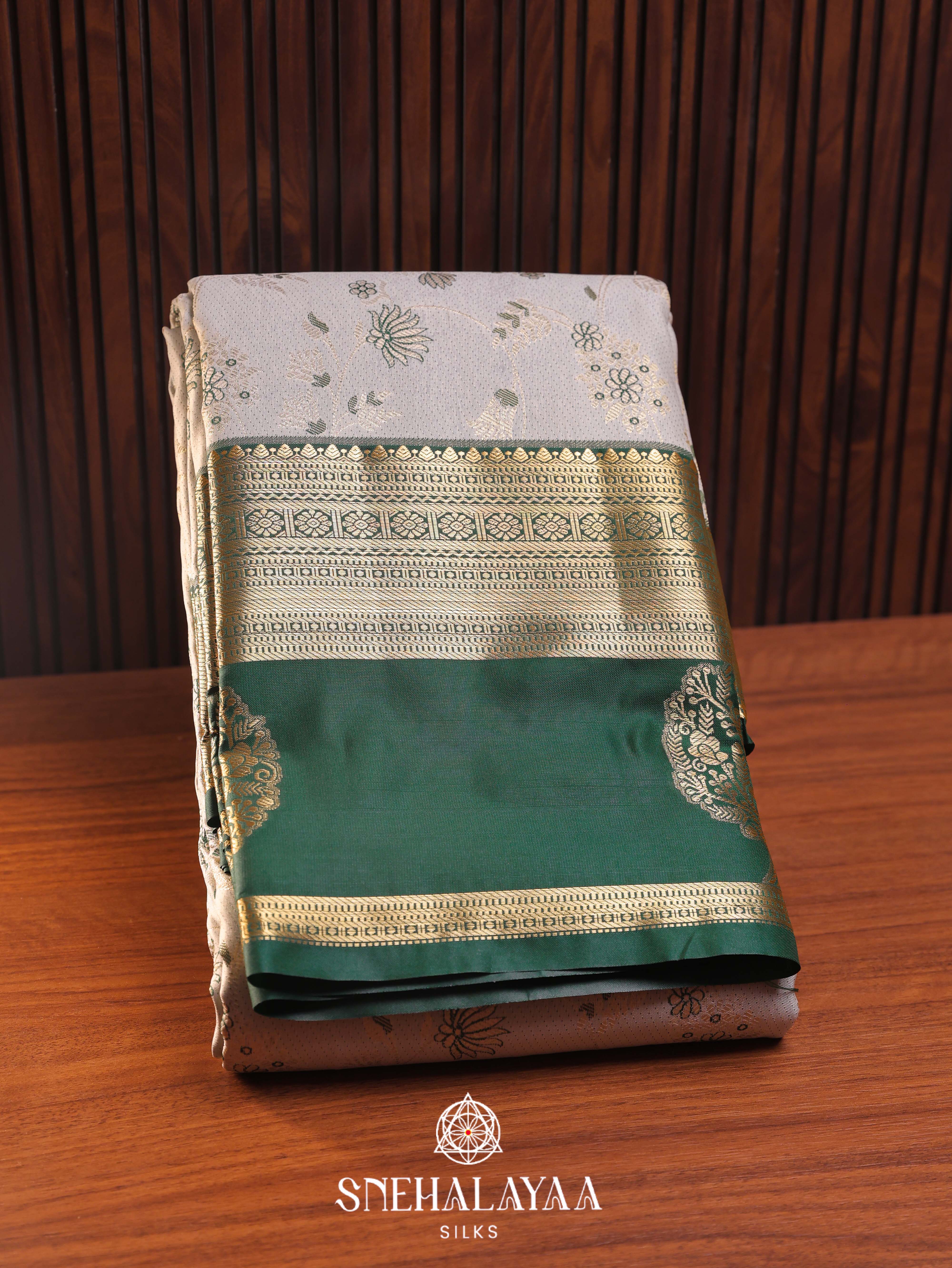 Off White Art Silk Saree
