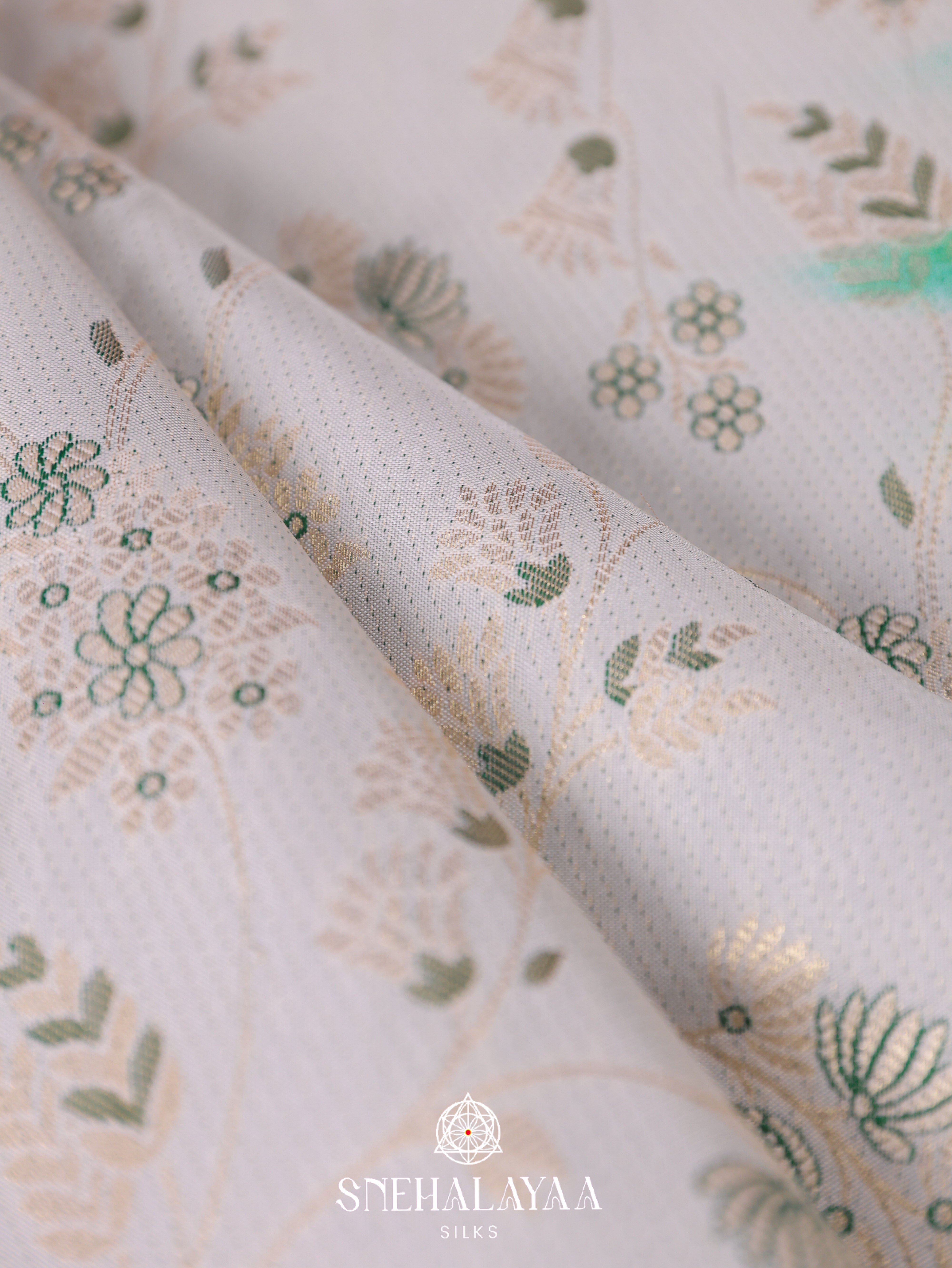 Off White Art Silk Saree