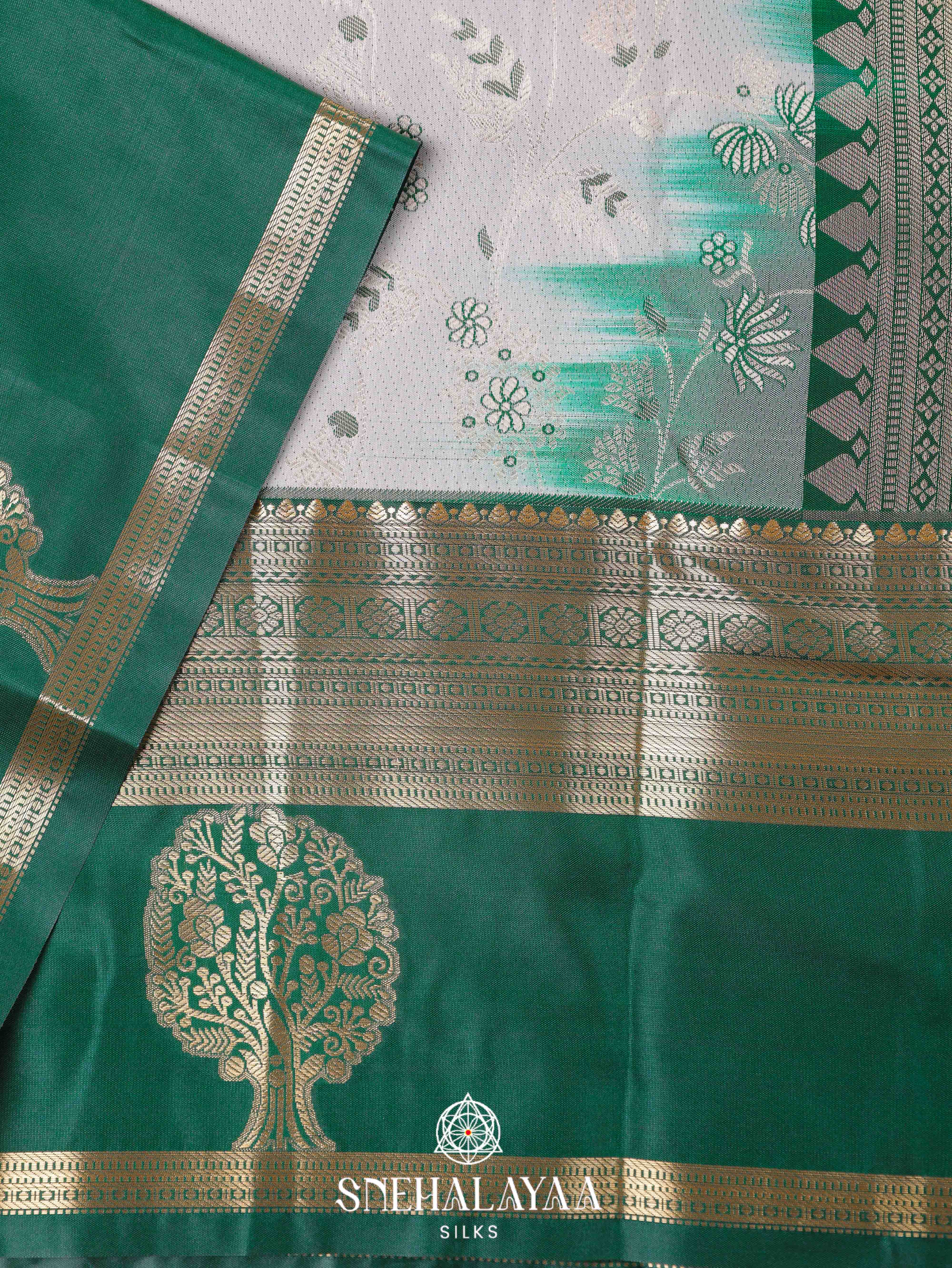 Off White Art Silk Saree