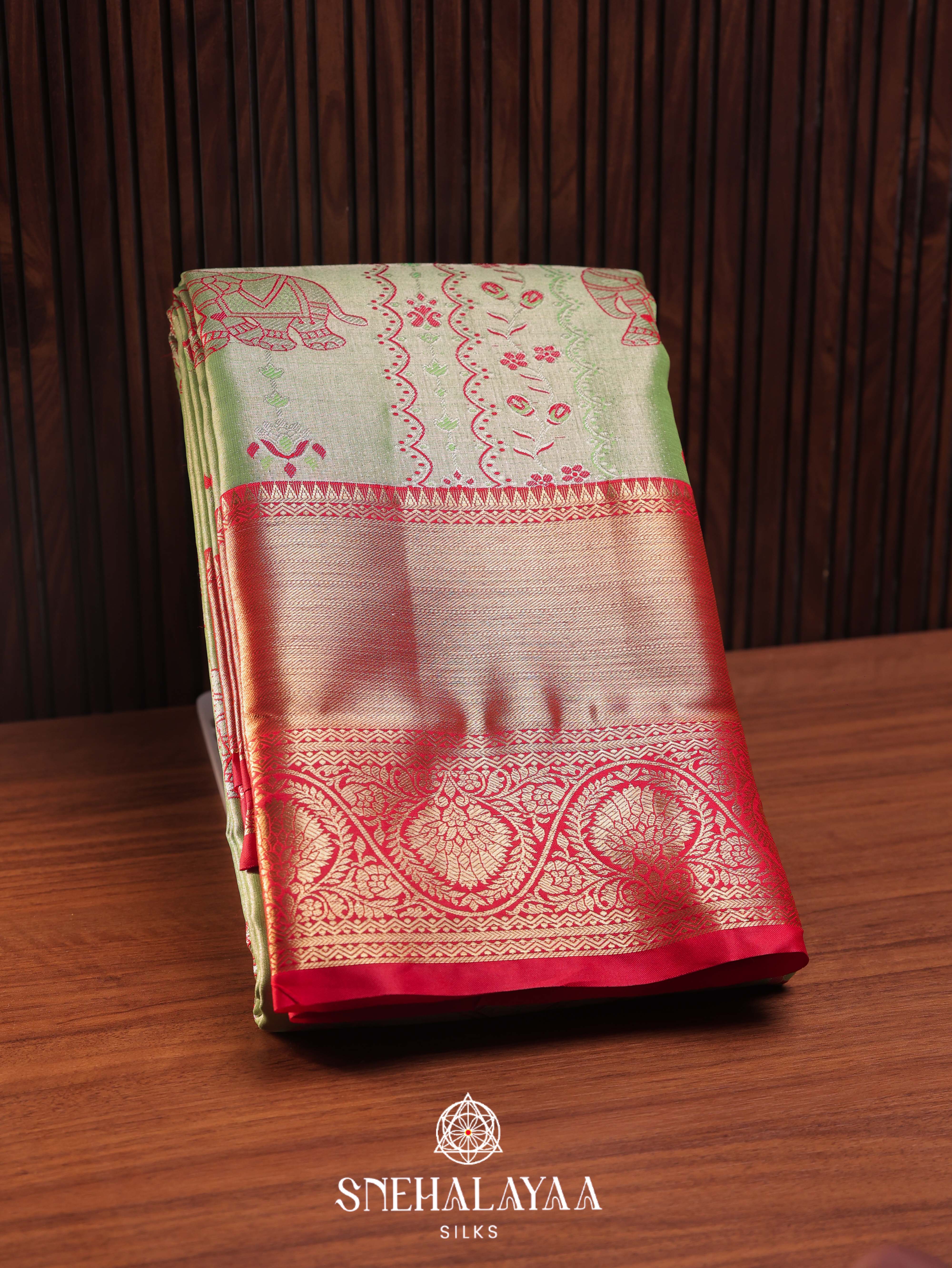 Green Art Silk Saree