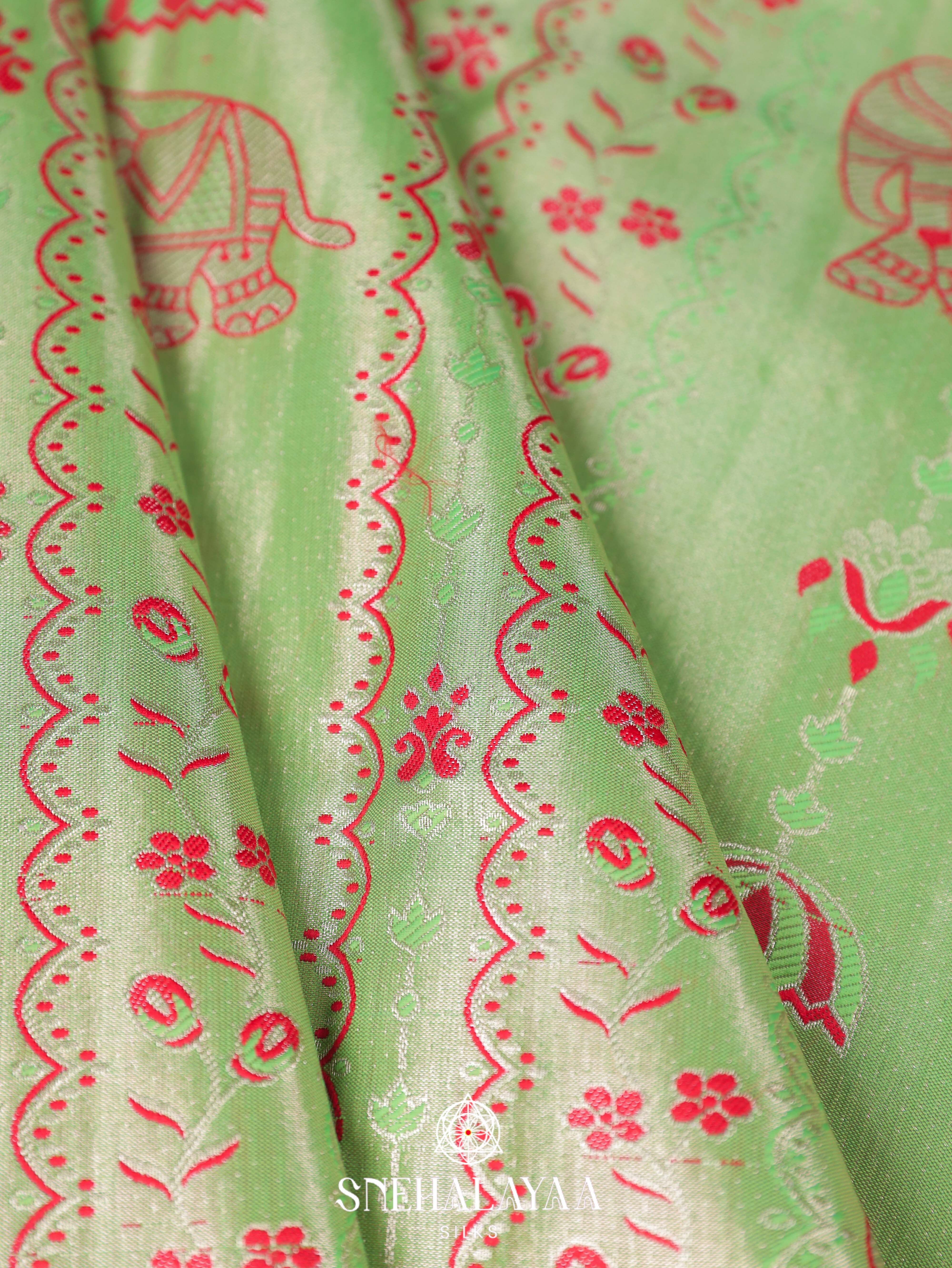 Green Art Silk Saree