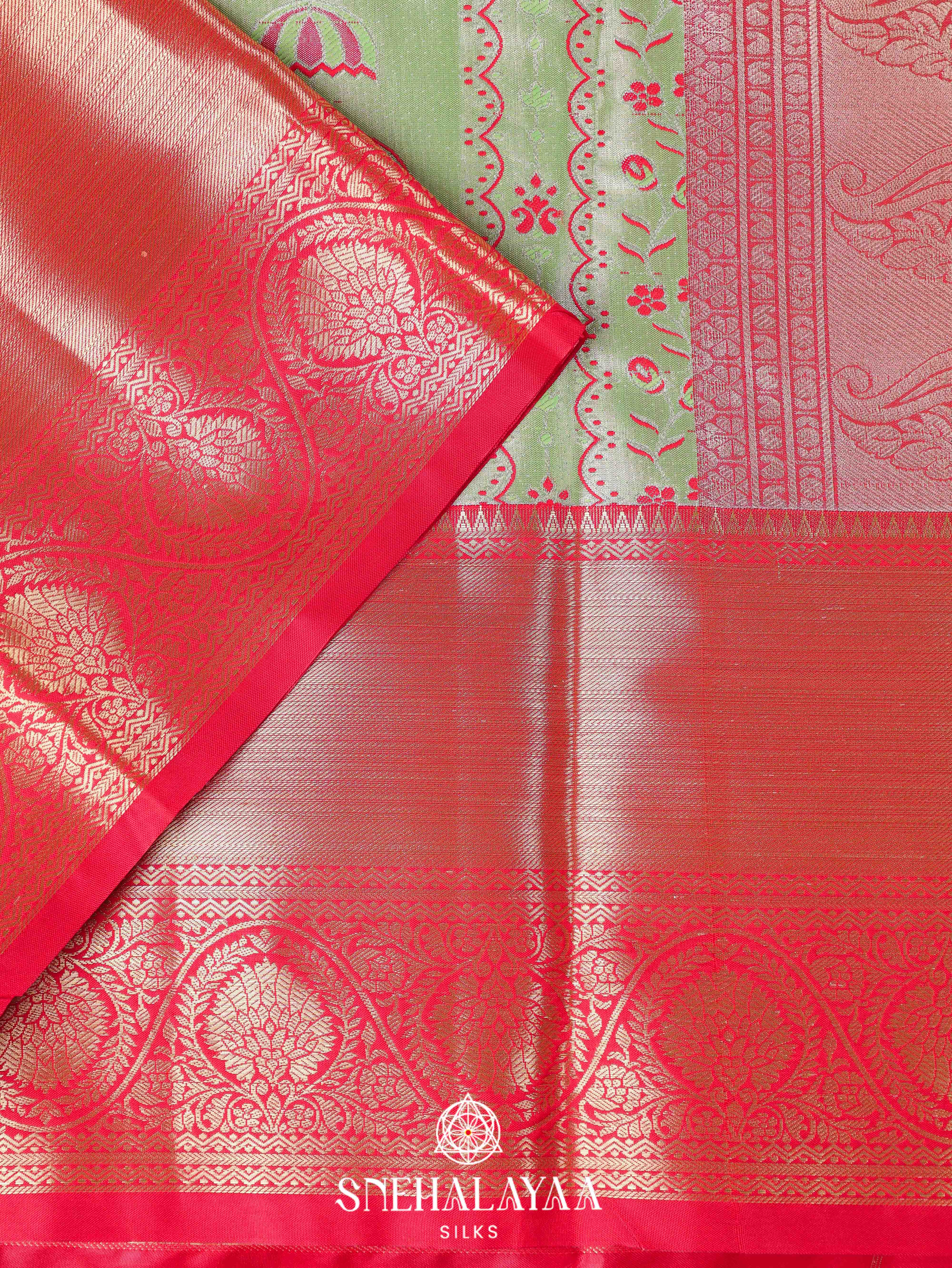 Green Art Silk Saree