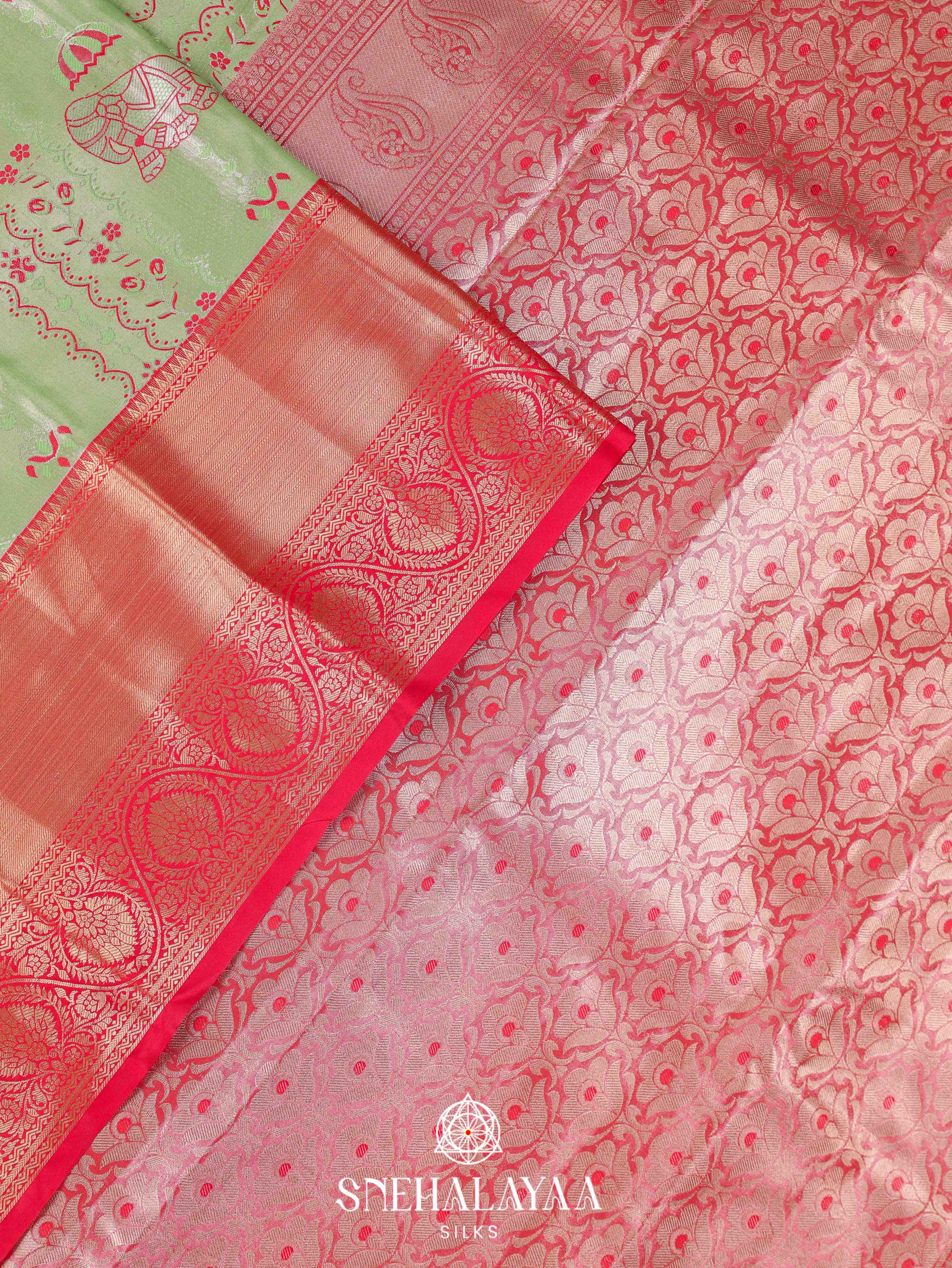 Green Art Silk Saree