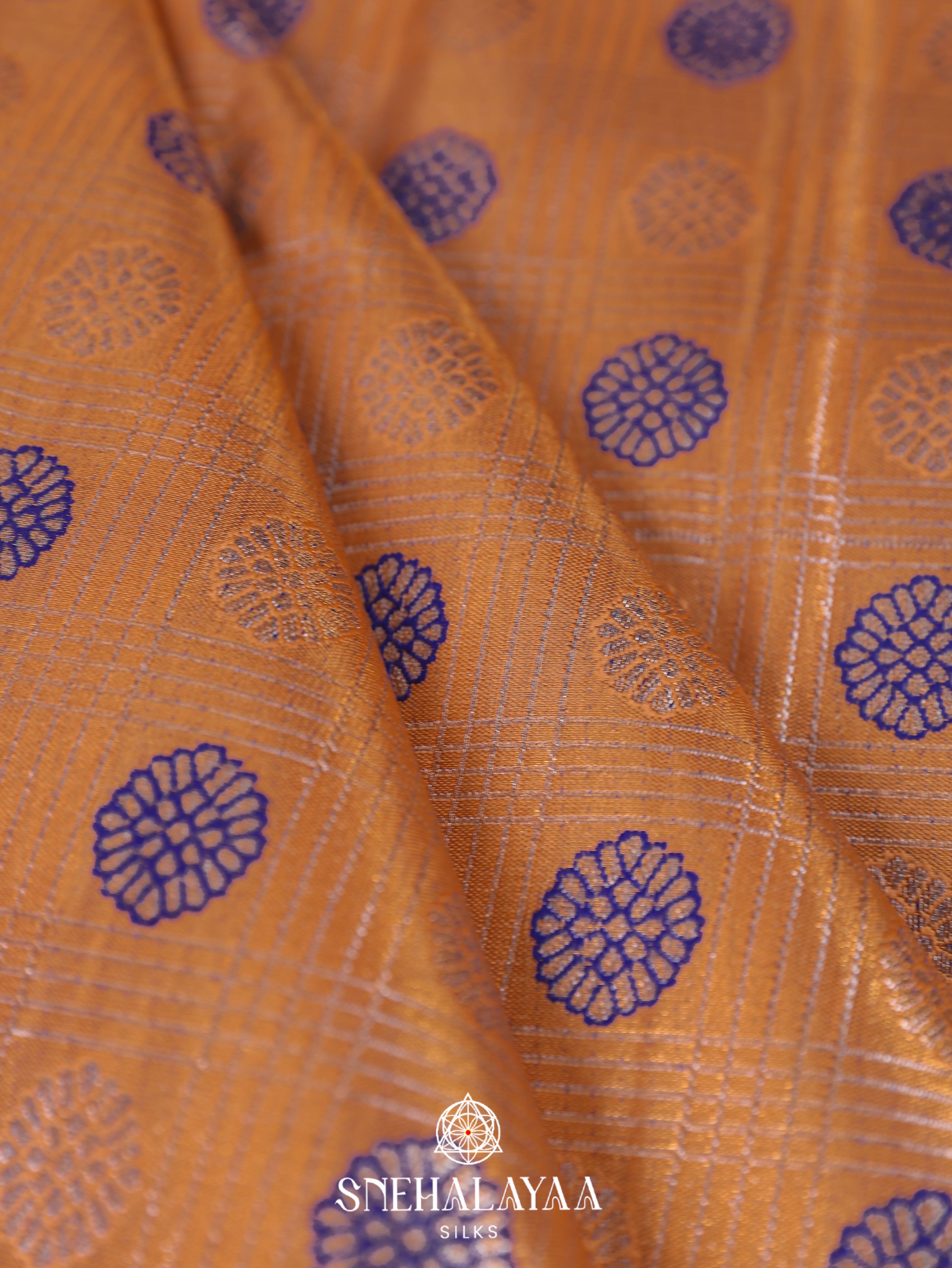 Pale Orange Art Silk Saree