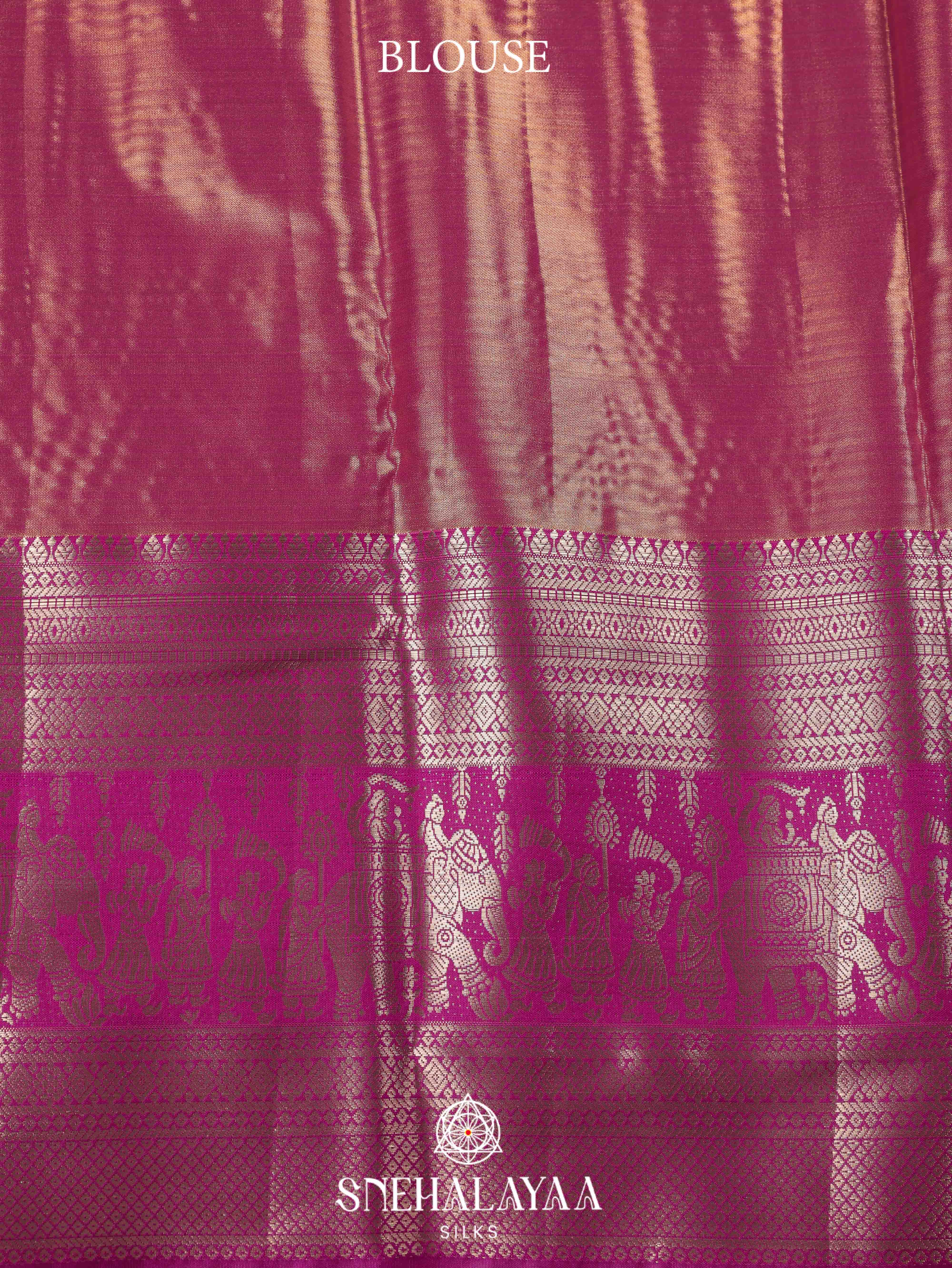 Pale Orange Art Silk Saree
