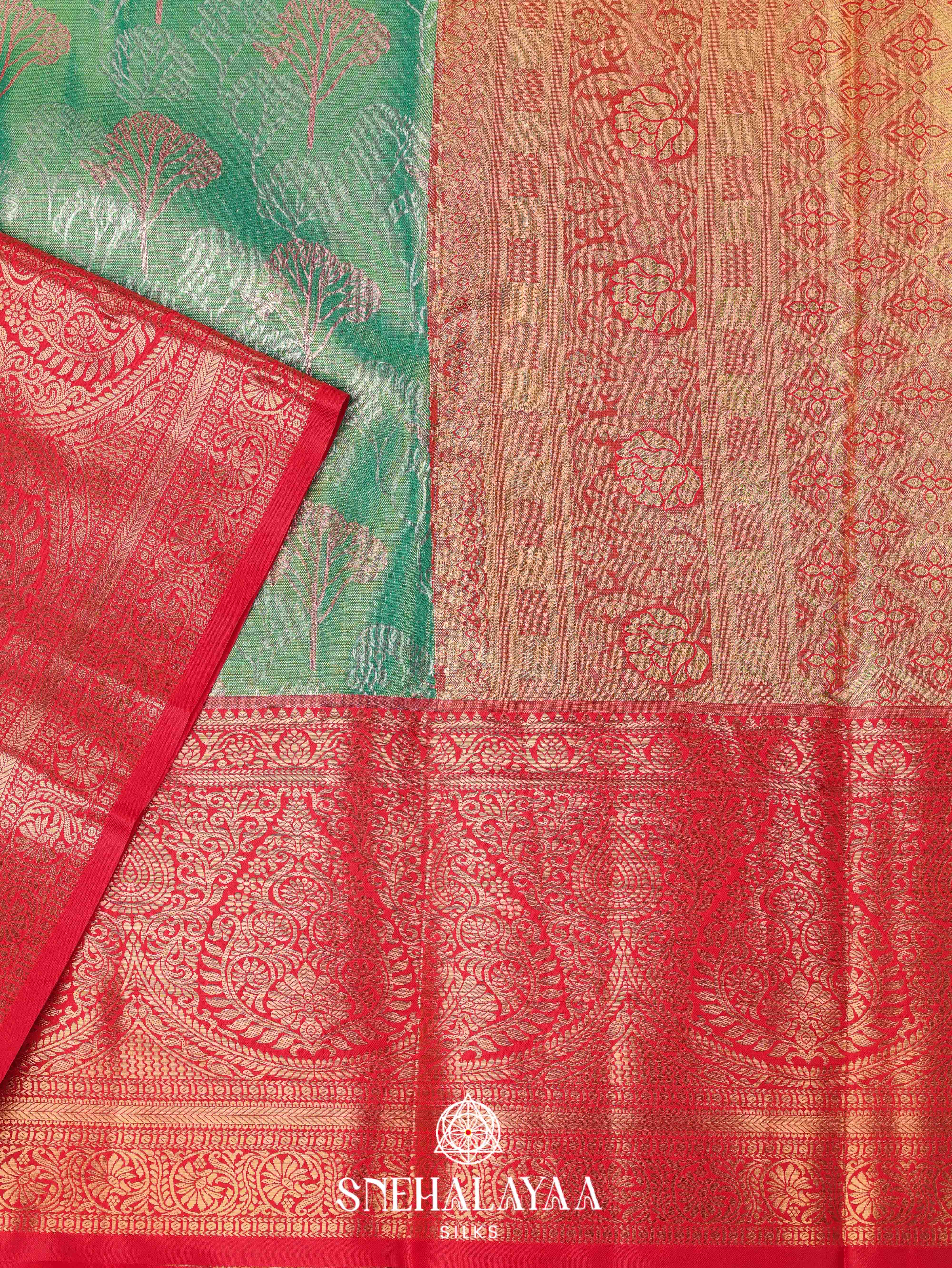Green Art Silk Saree