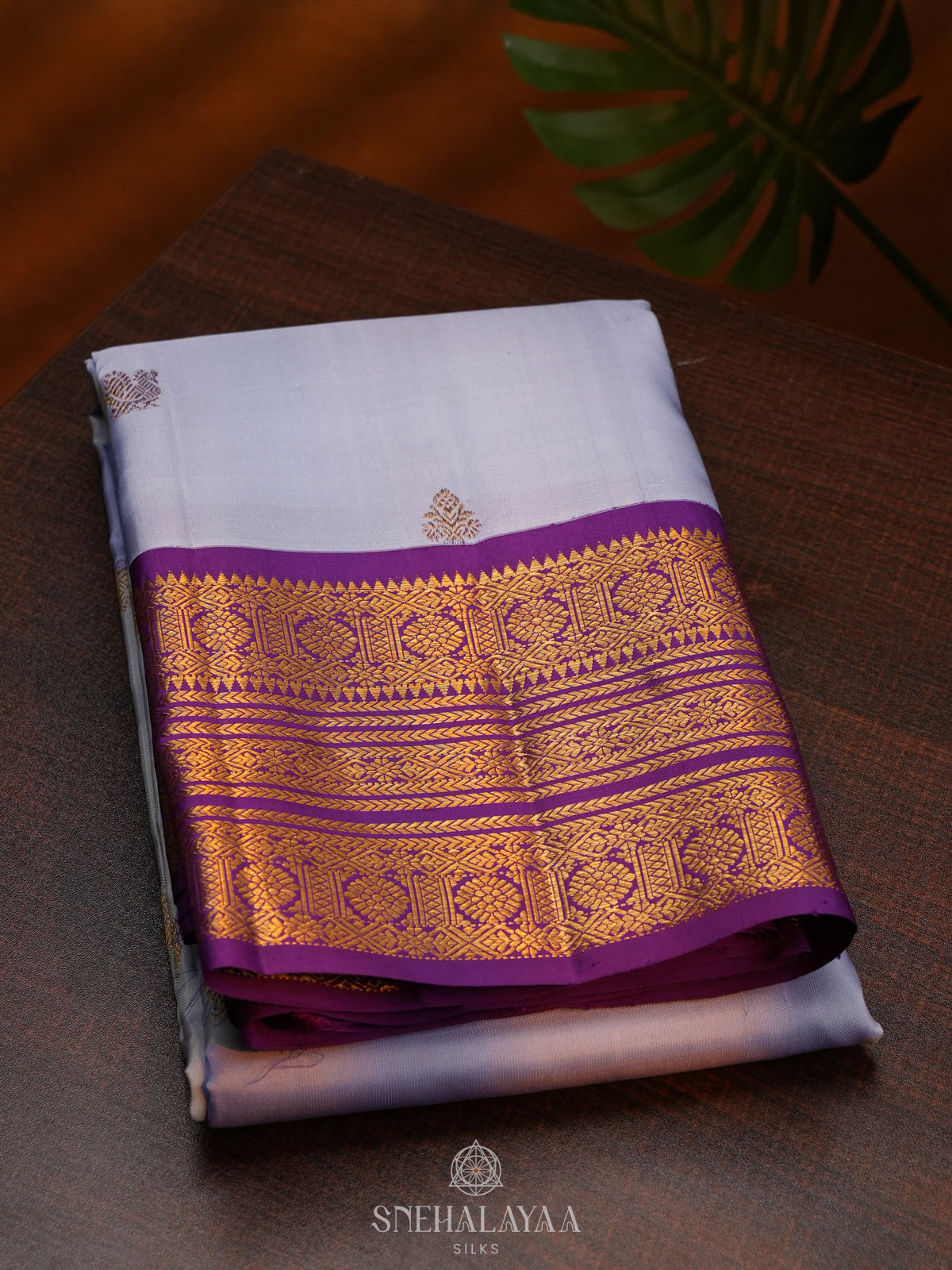 Pale Blue Kanjivaram Silk Saree