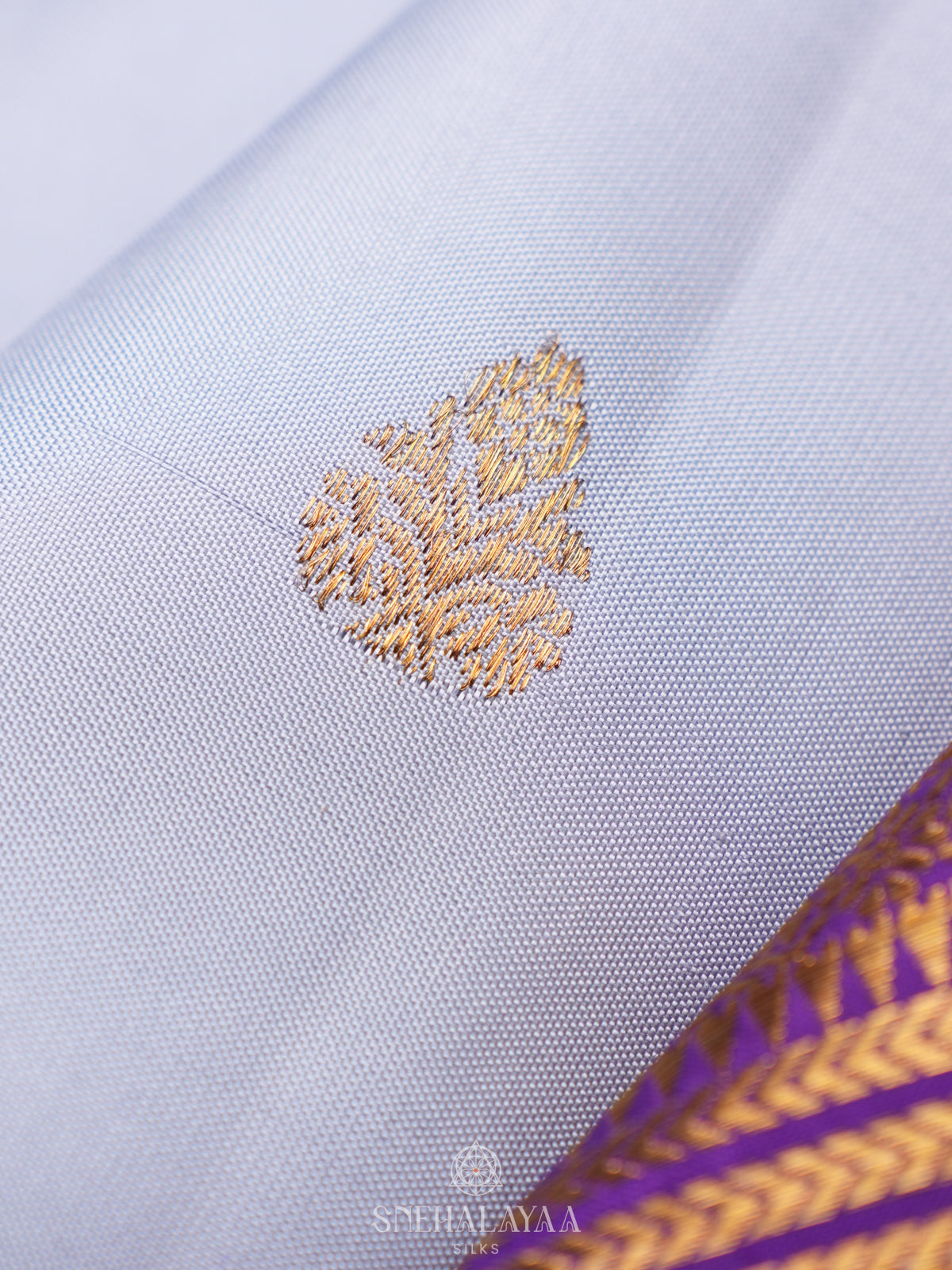 Pale Blue Kanjivaram Silk Saree