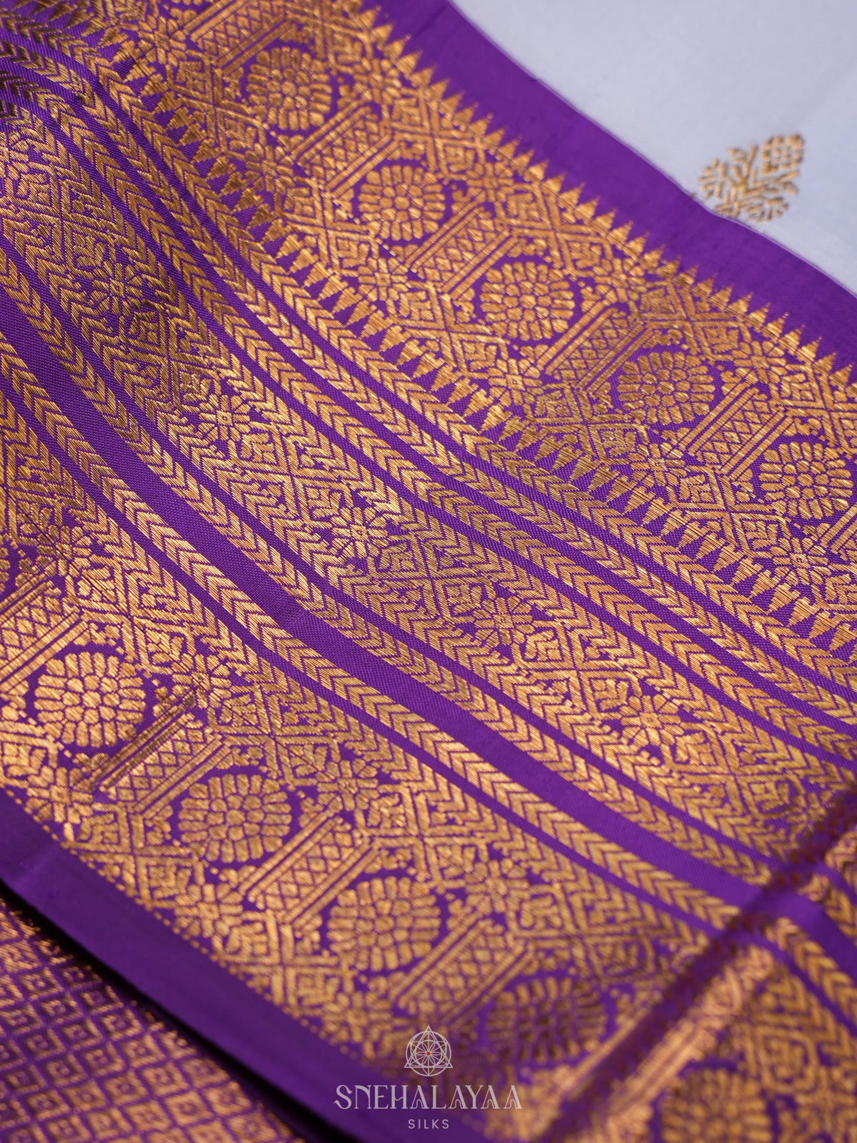 Pale Blue Kanjivaram Silk Saree