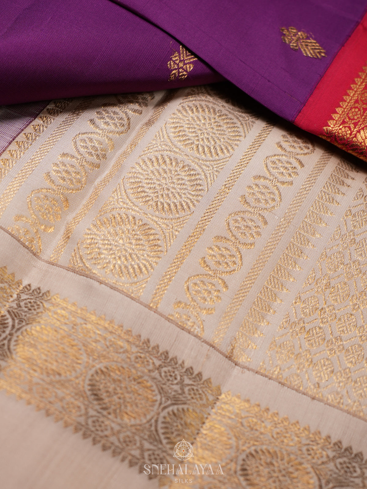 Magenta Kanjivaram Silk Saree