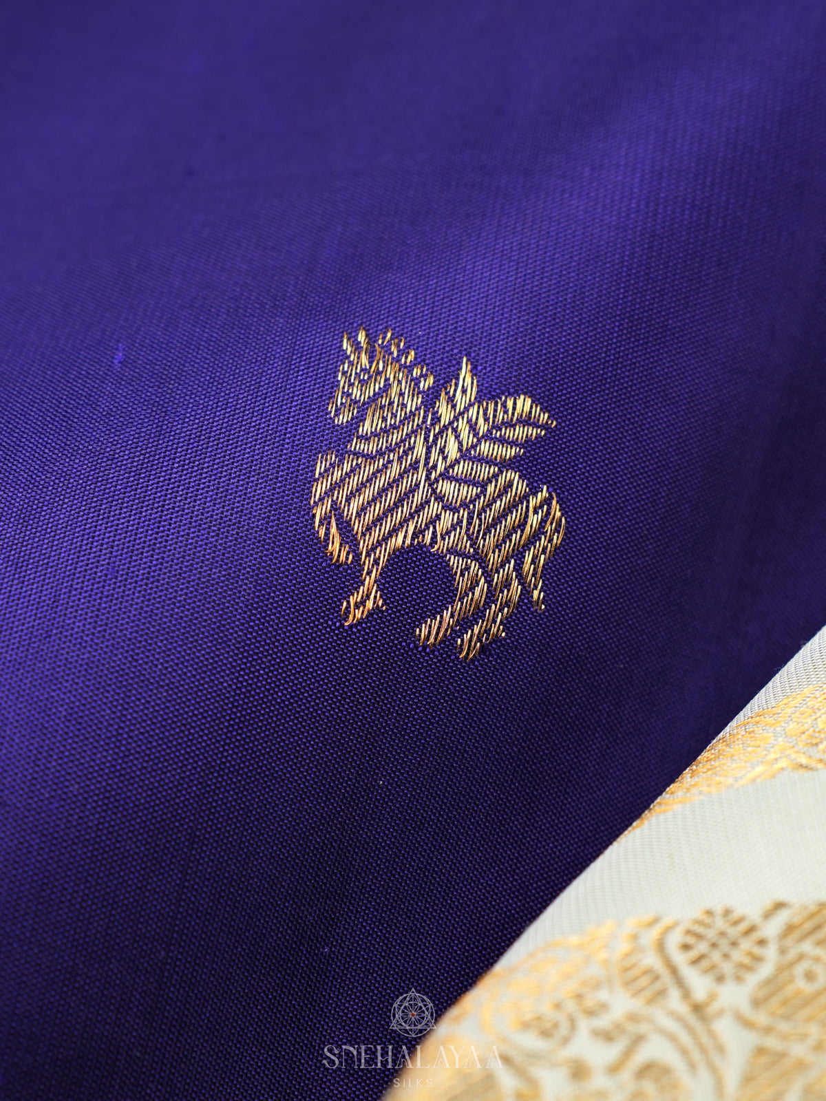 Navy Blue Kanjivaram Silk Saree