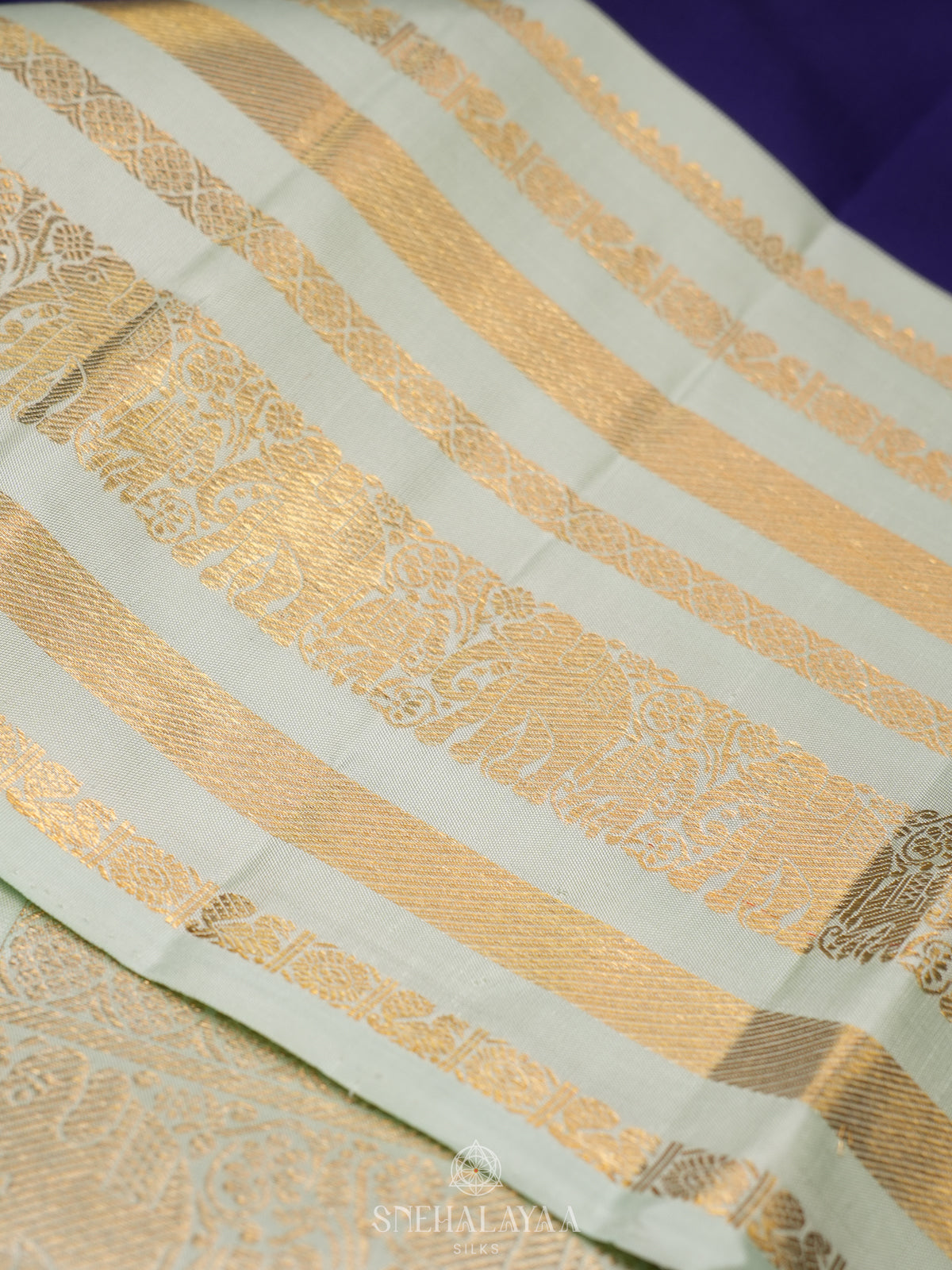 Navy Blue Kanjivaram Silk Saree
