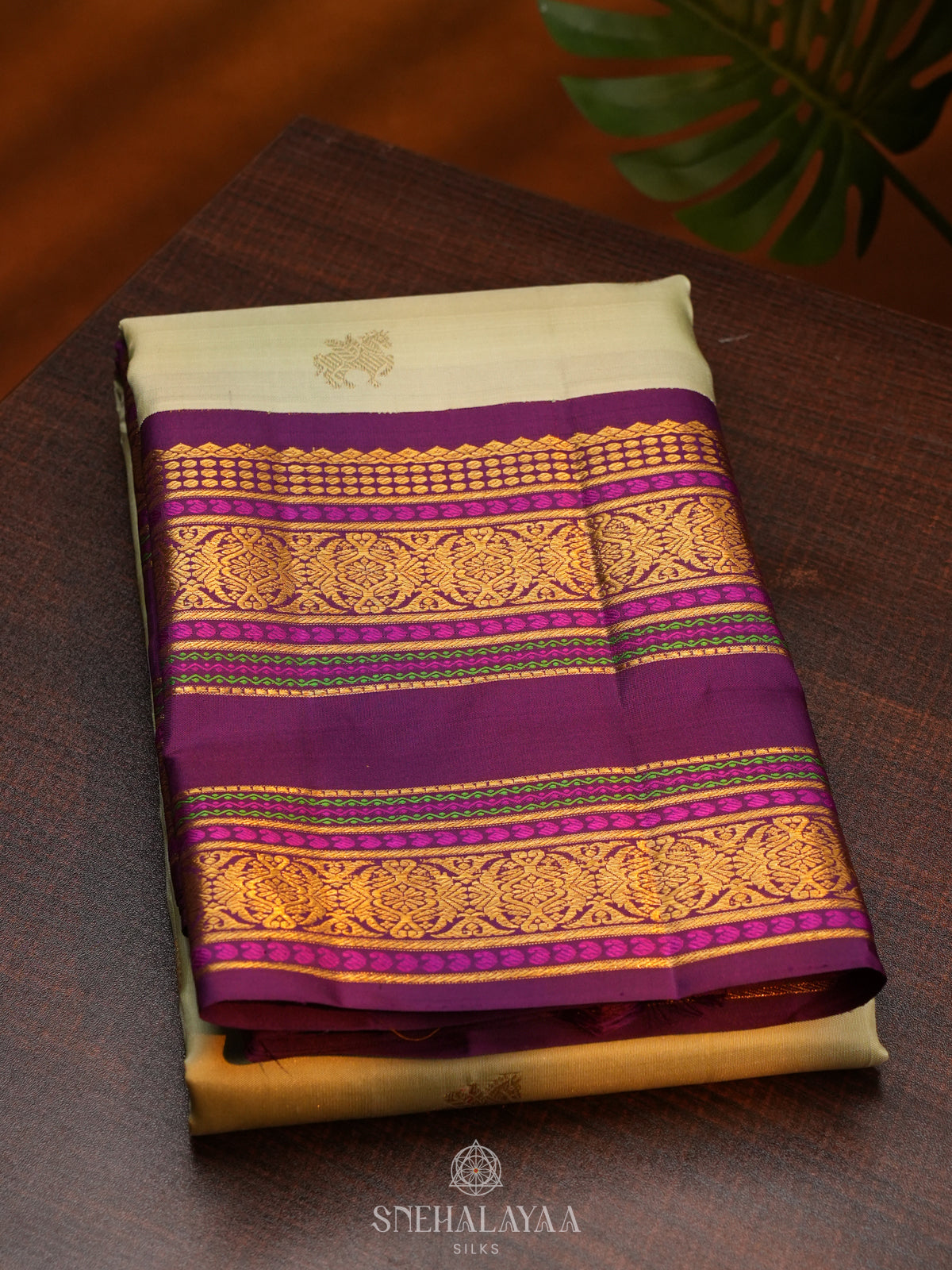 Pale Green Kanjivaram Silk Saree