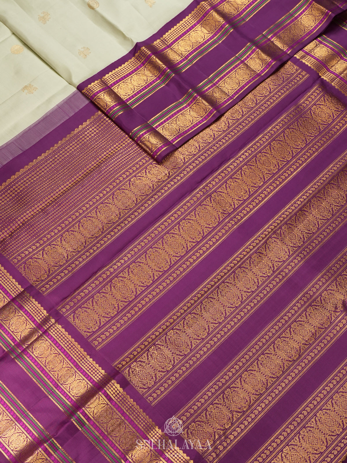 Pale Green Kanjivaram Silk Saree