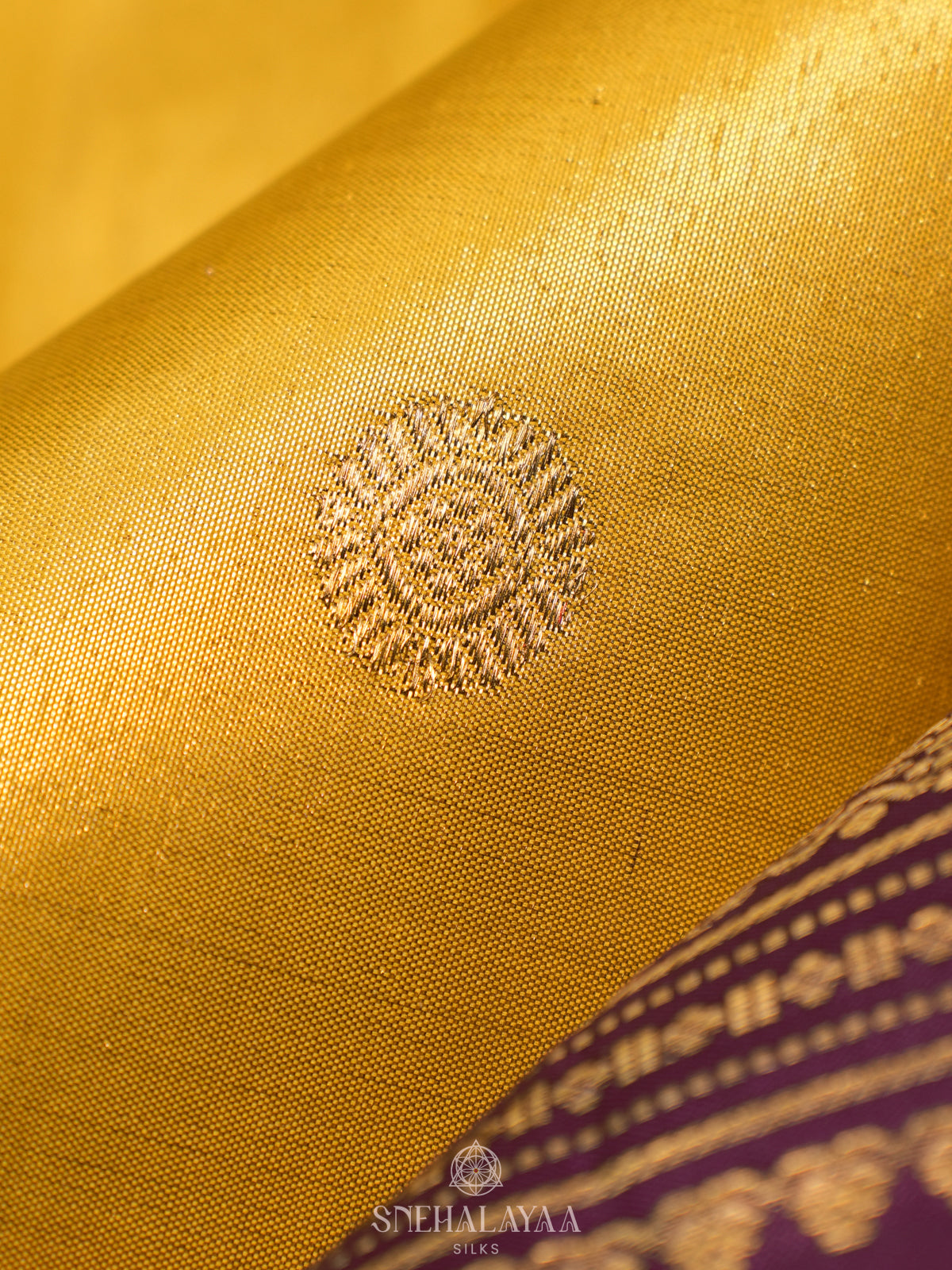 Mango Yellow Kanjivaram Silk Saree