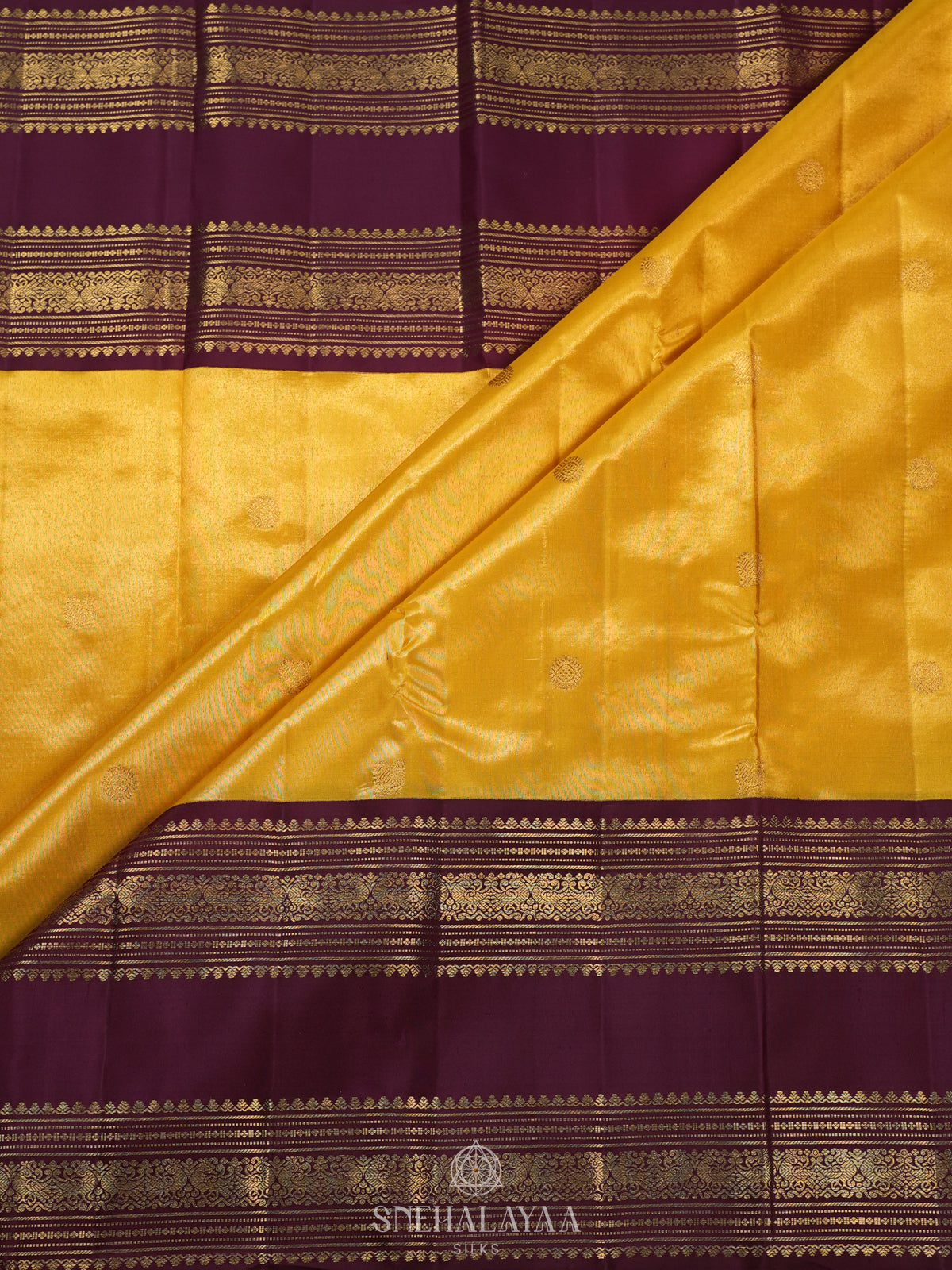 Mango Yellow Kanjivaram Silk Saree
