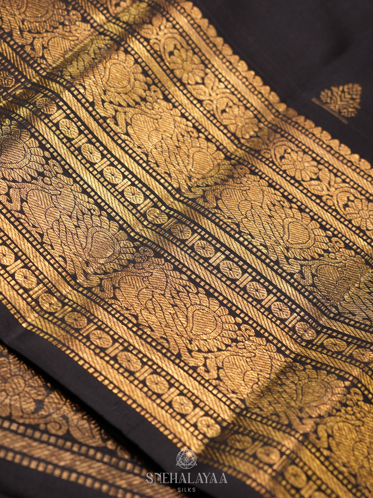 Black Kanjivaram Silk Saree