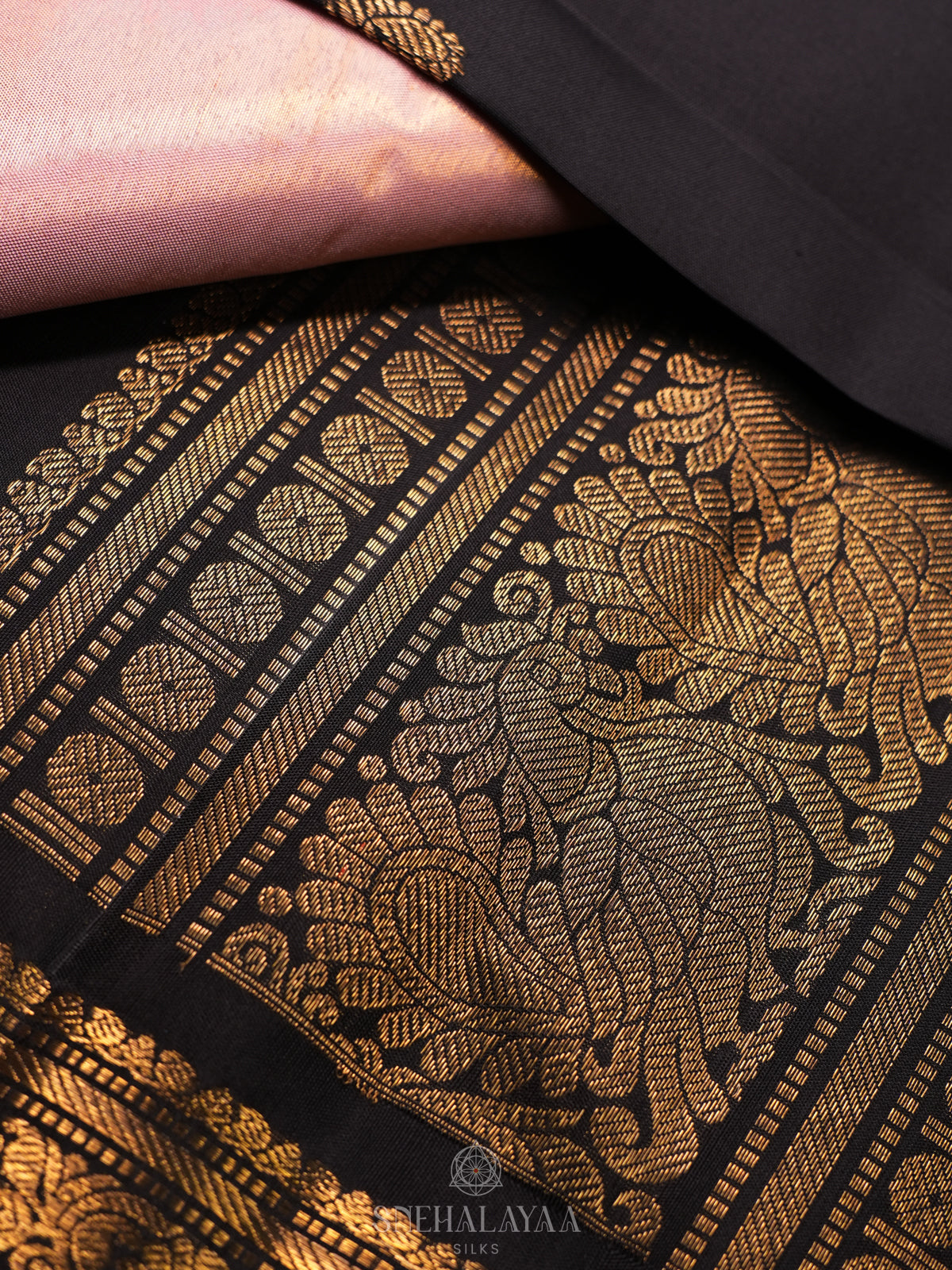 Black Kanjivaram Silk Saree