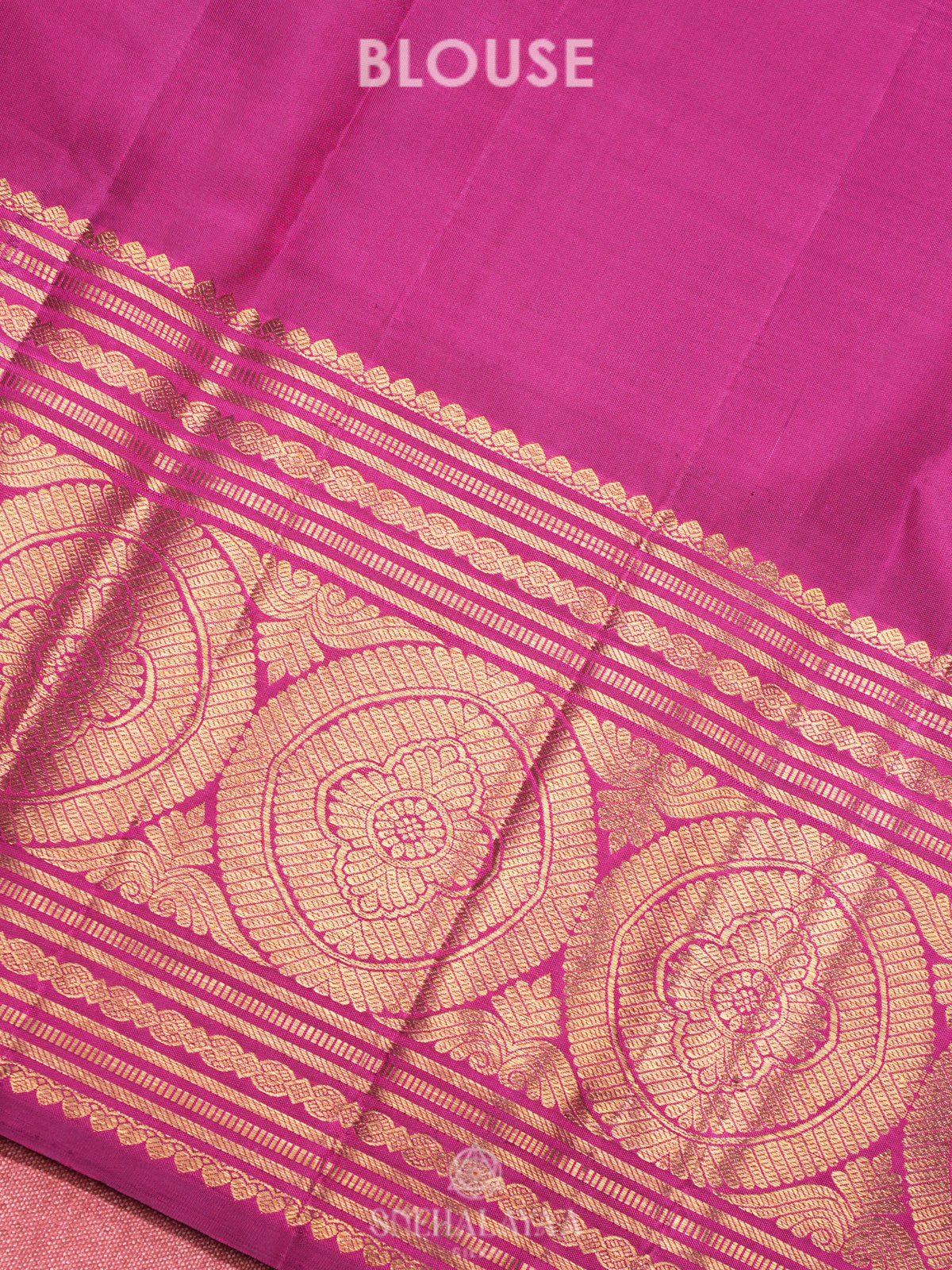 Cream Kanjivaram Silk Saree