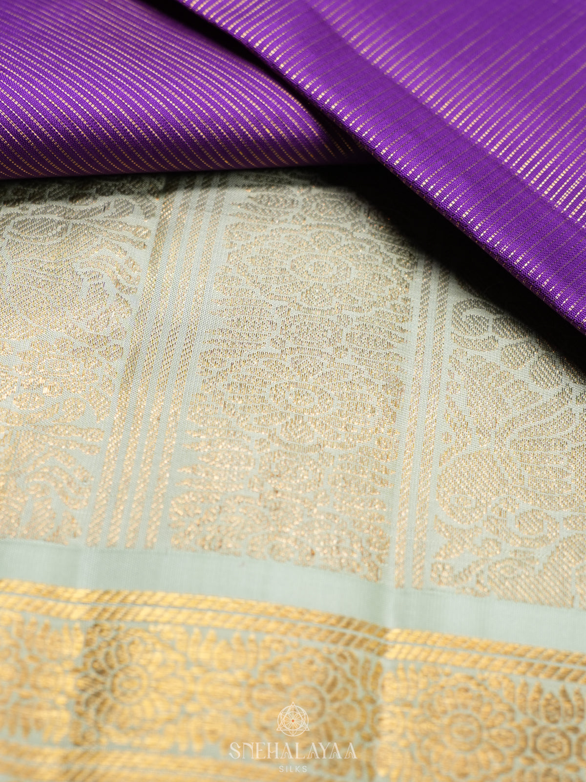 Purple Kanjivaram Silk Saree