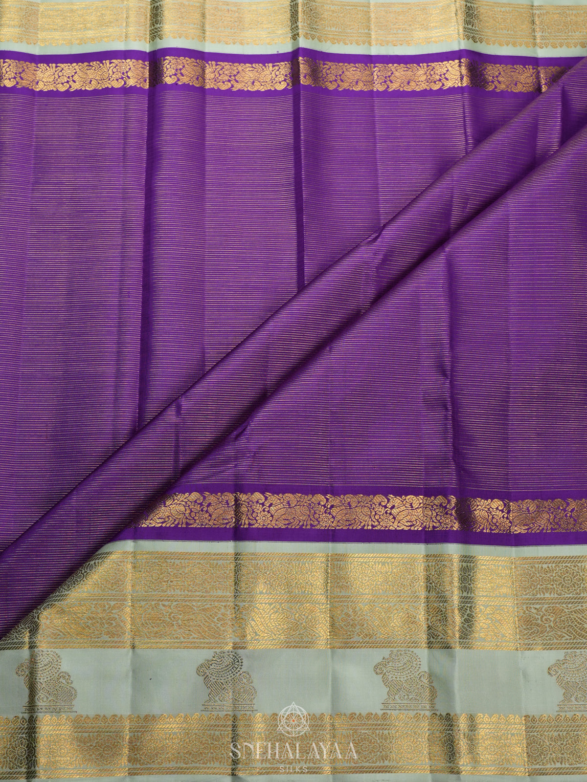 Purple Kanjivaram Silk Saree