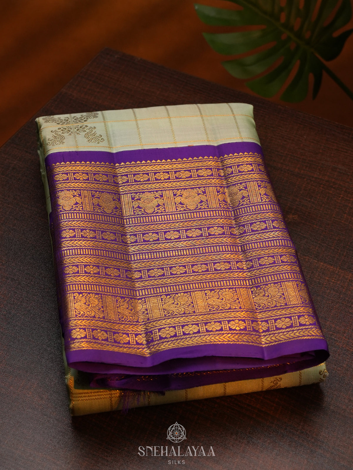 Pale Green Kanjivaram Silk Saree