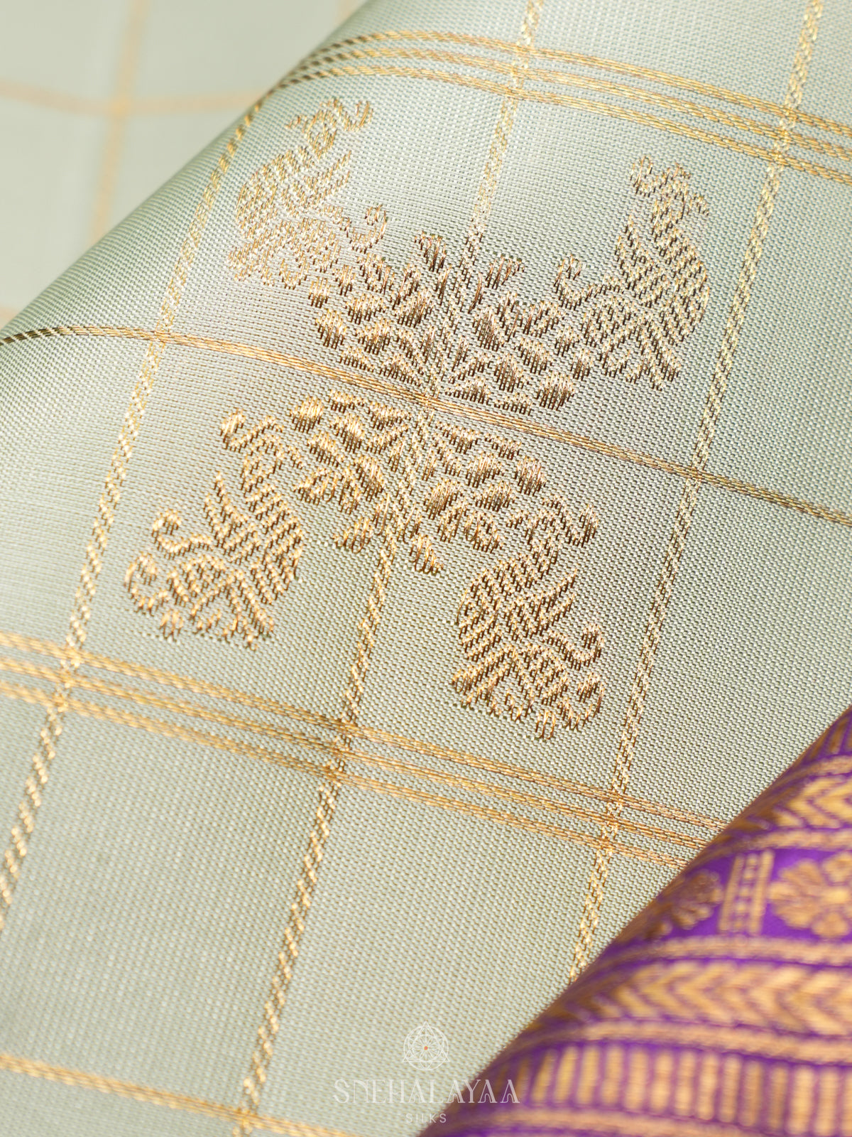 Pale Green Kanjivaram Silk Saree