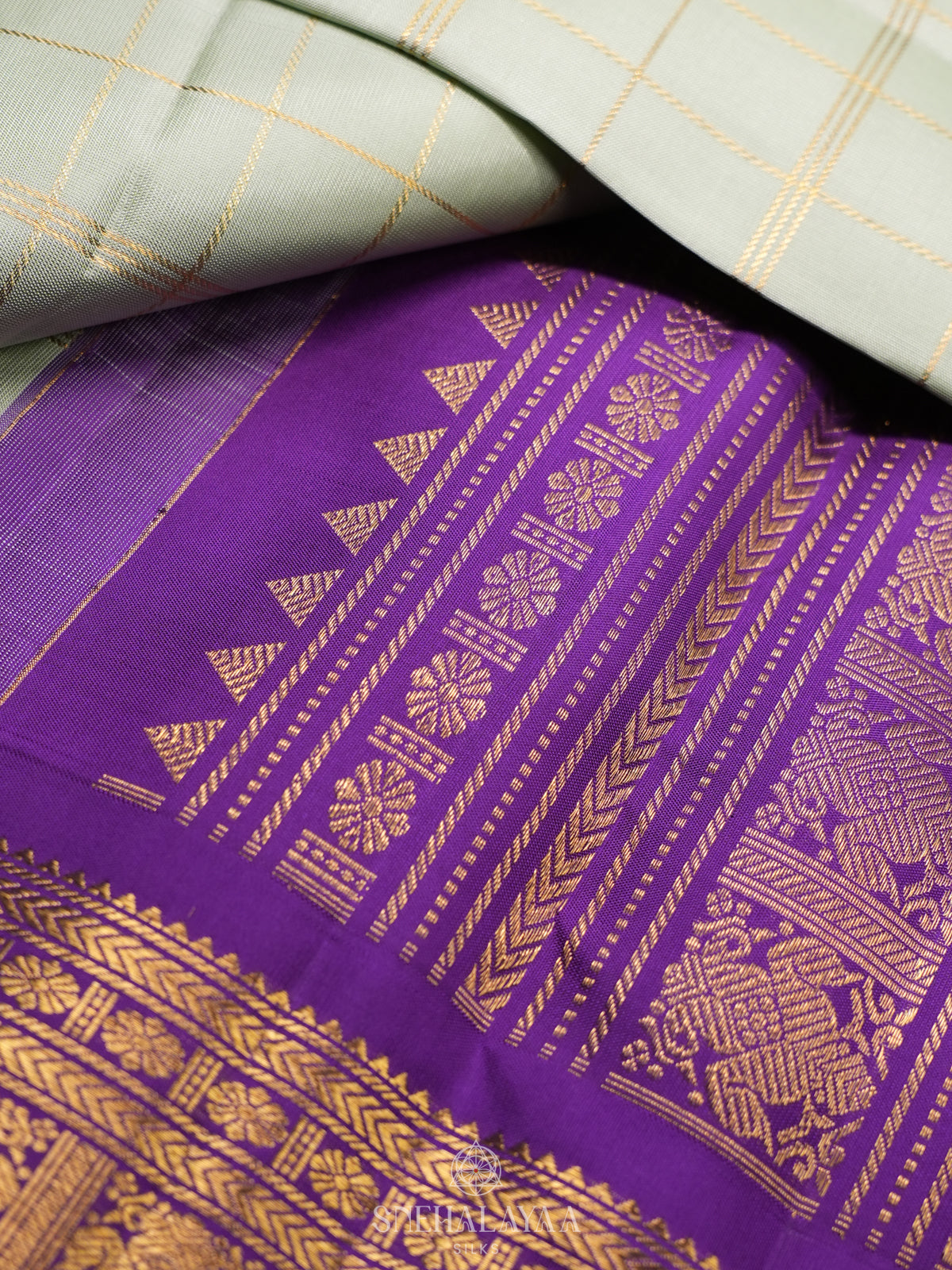 Pale Green Kanjivaram Silk Saree