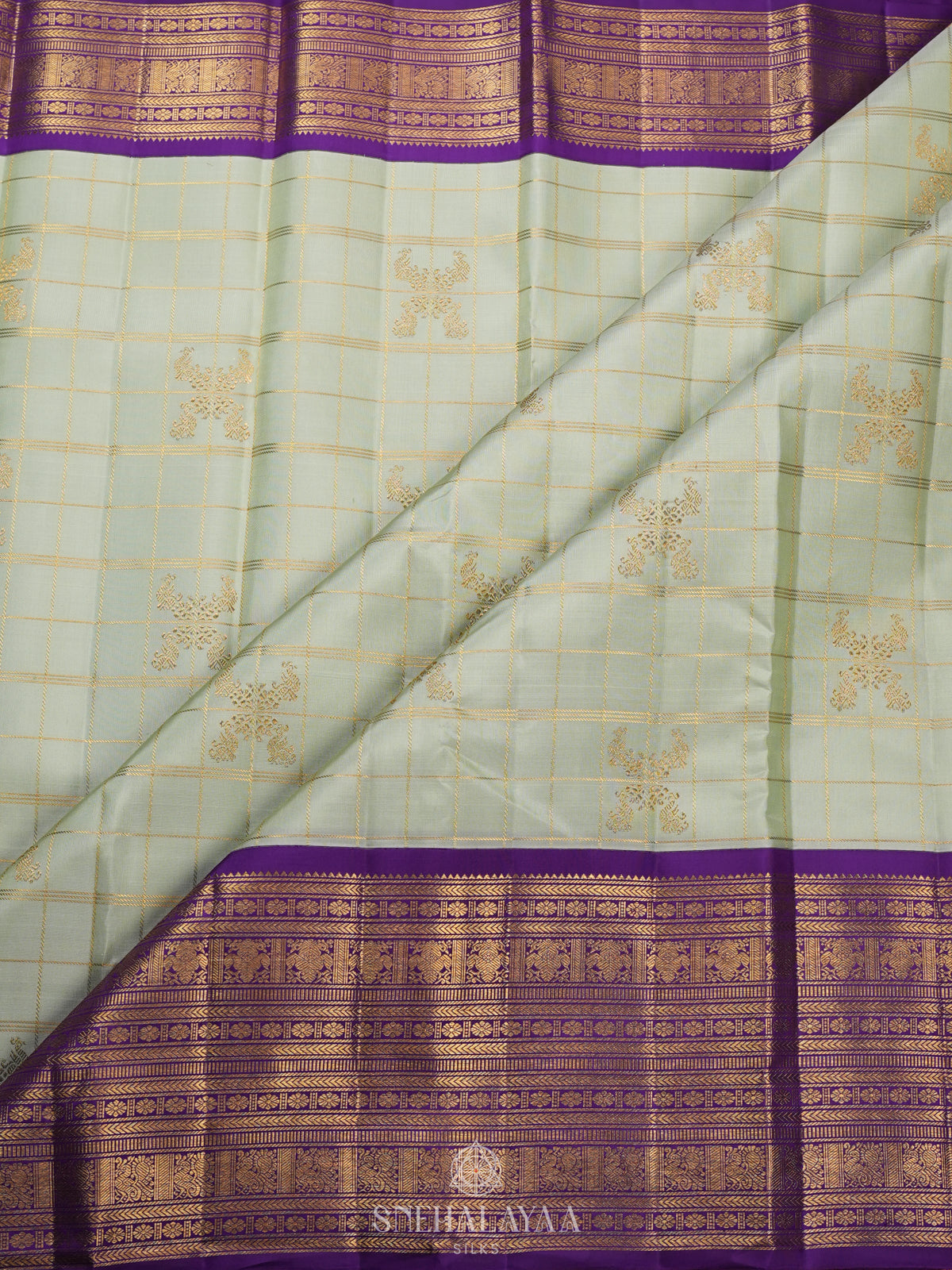 Pale Green Kanjivaram Silk Saree