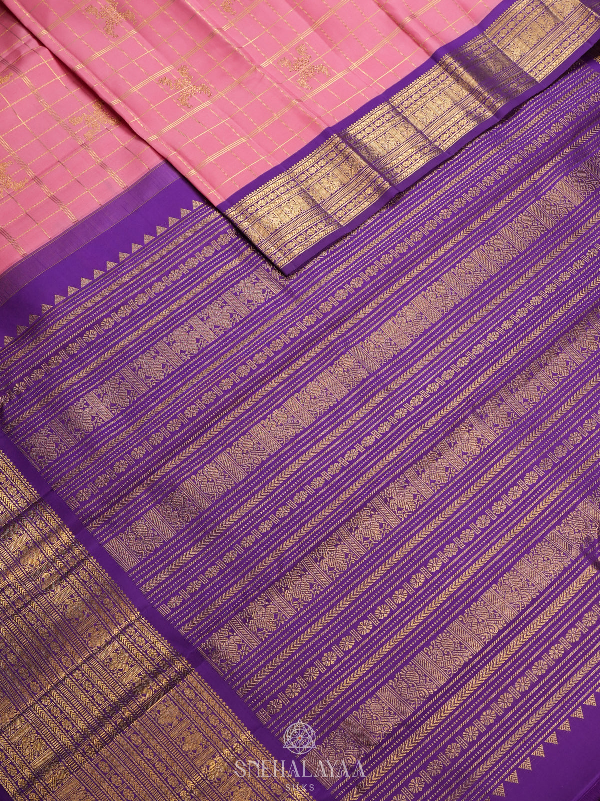 Pink Kanjivaram Silk Saree