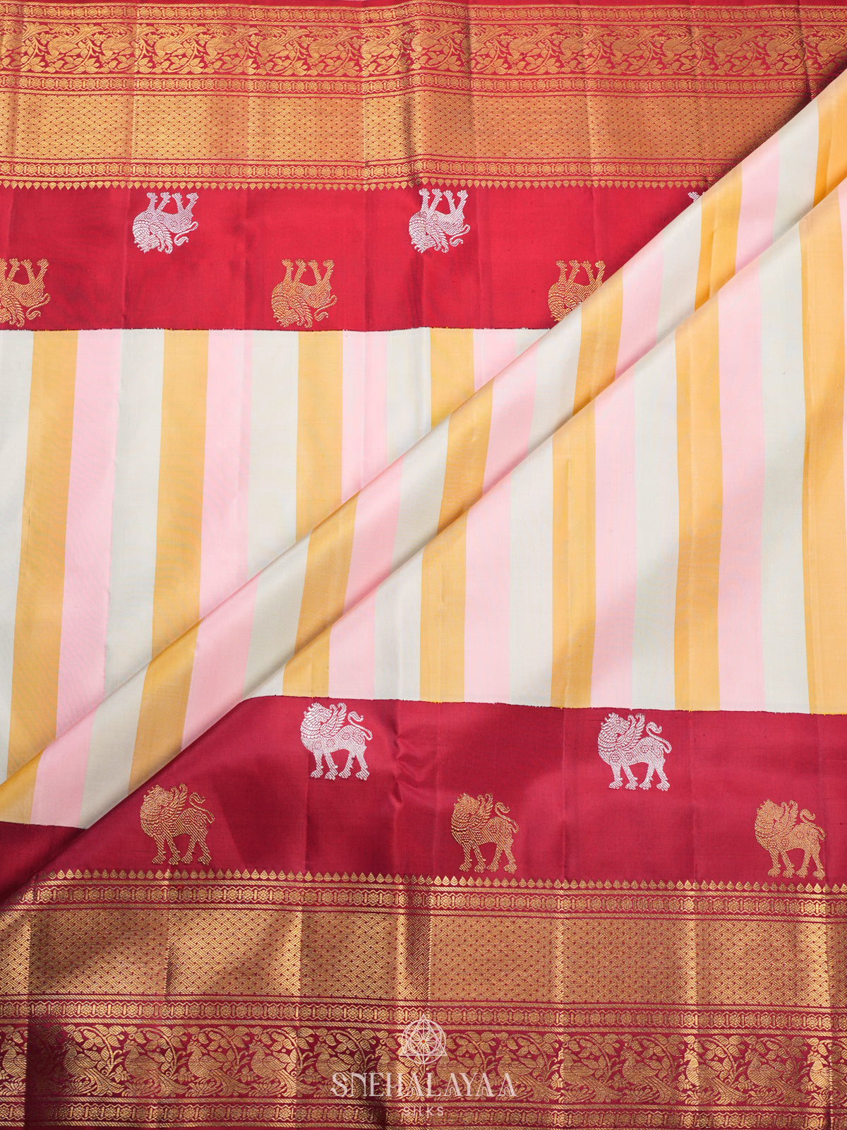 Multicolour Kanjivaram Silk Saree