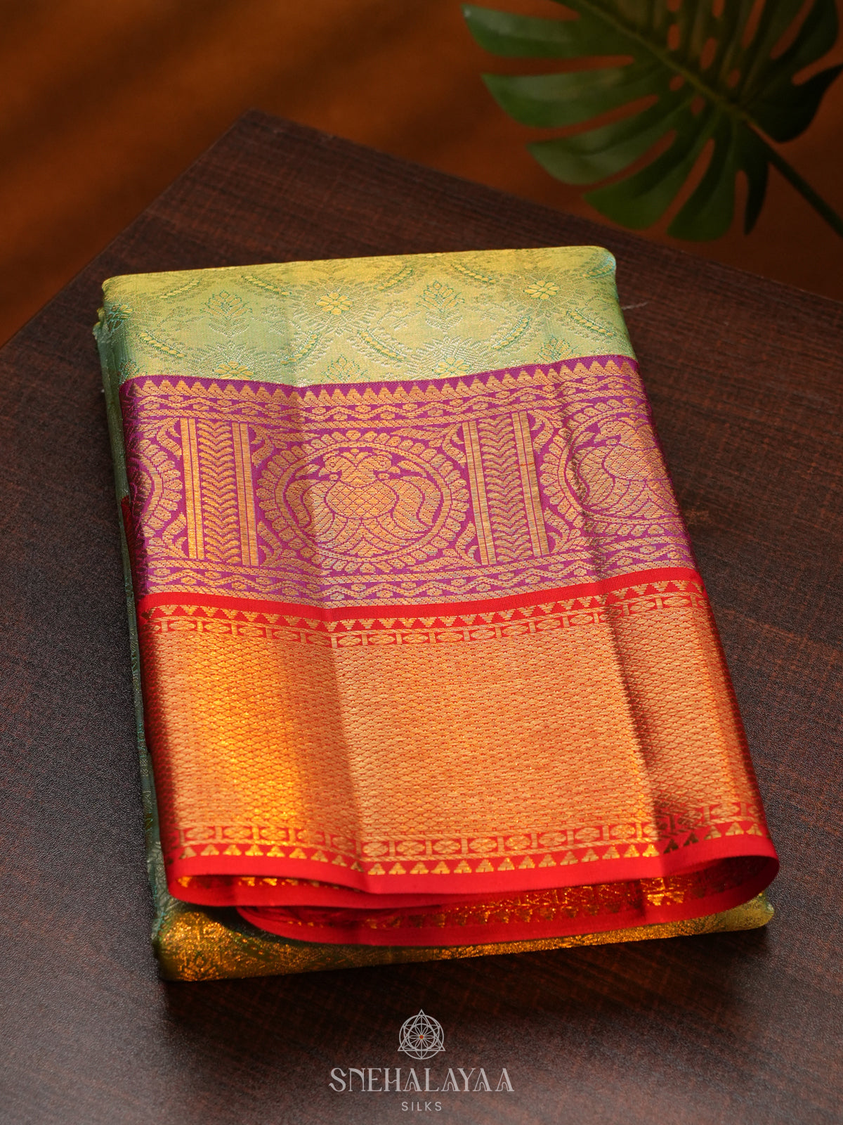 Pale Green Kanjivaram Silk Saree