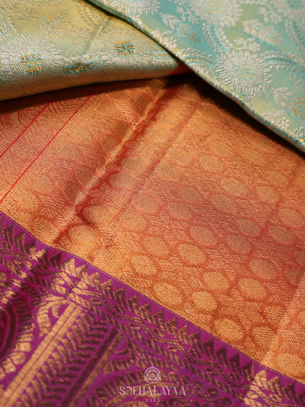 Pale Green Kanjivaram Silk Saree