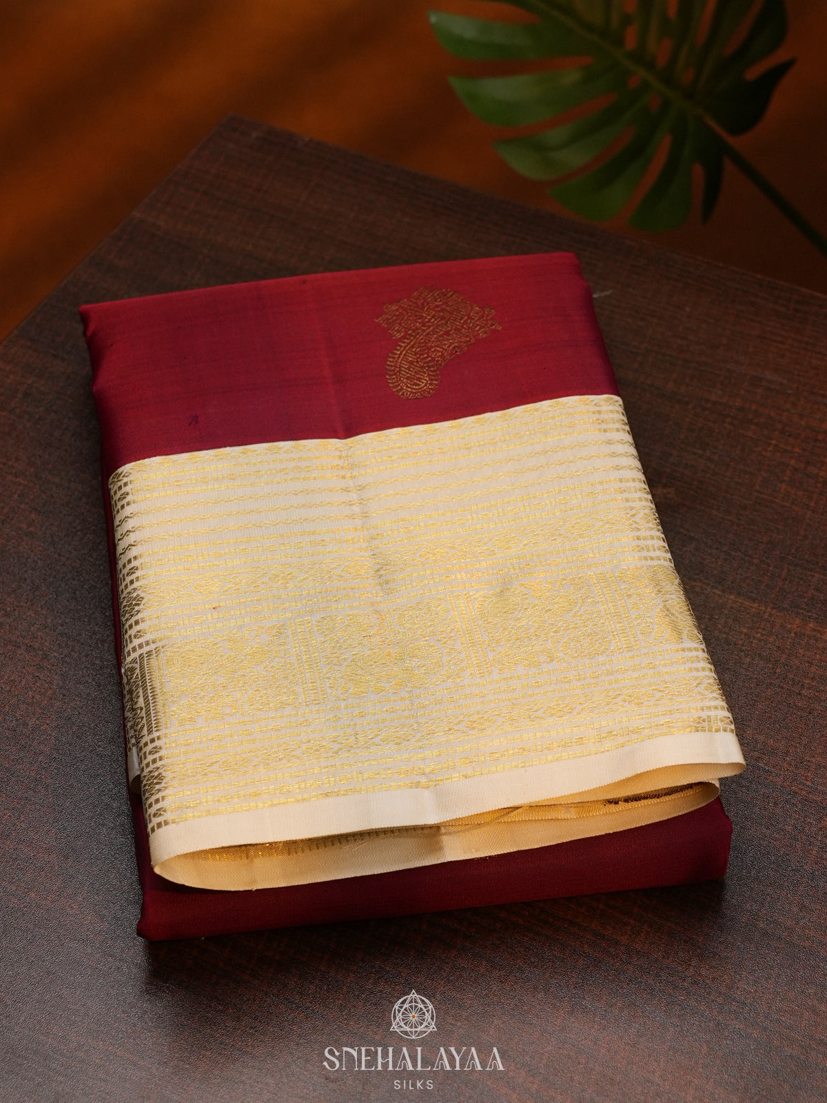 Maroon Kanjivaram Silk Saree