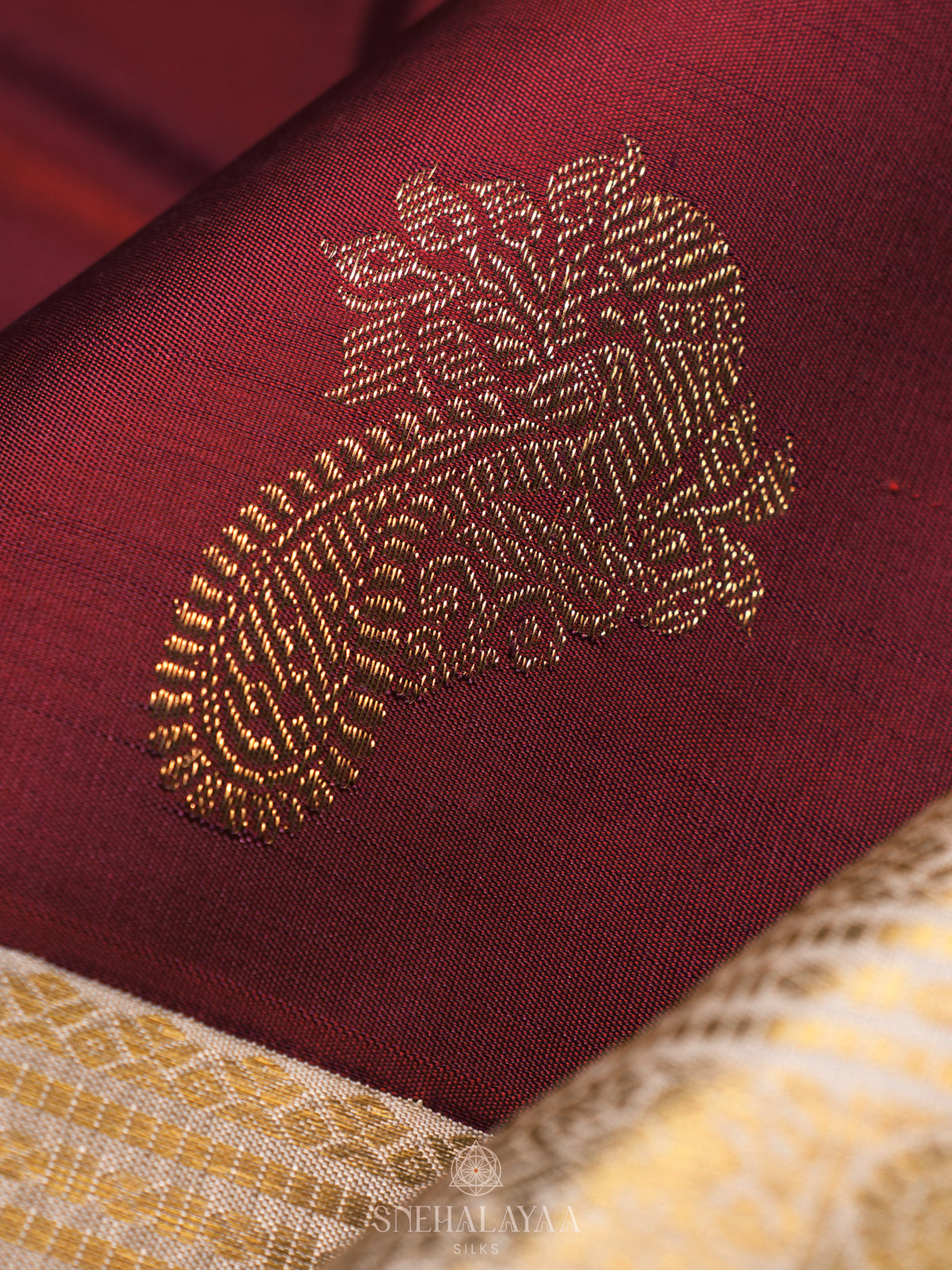 Maroon Kanjivaram Silk Saree