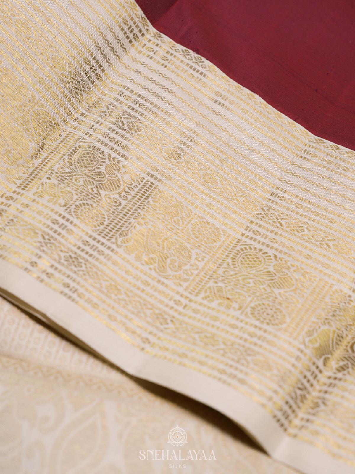 Maroon Kanjivaram Silk Saree