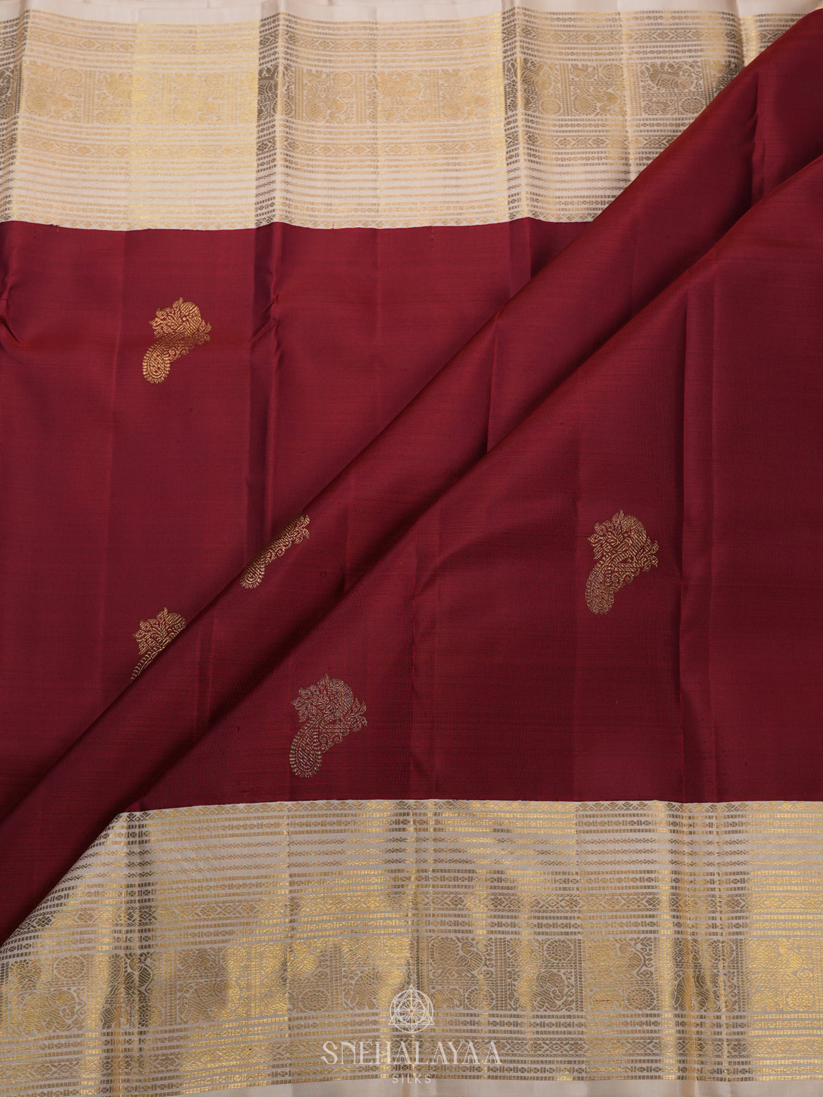 Maroon Kanjivaram Silk Saree