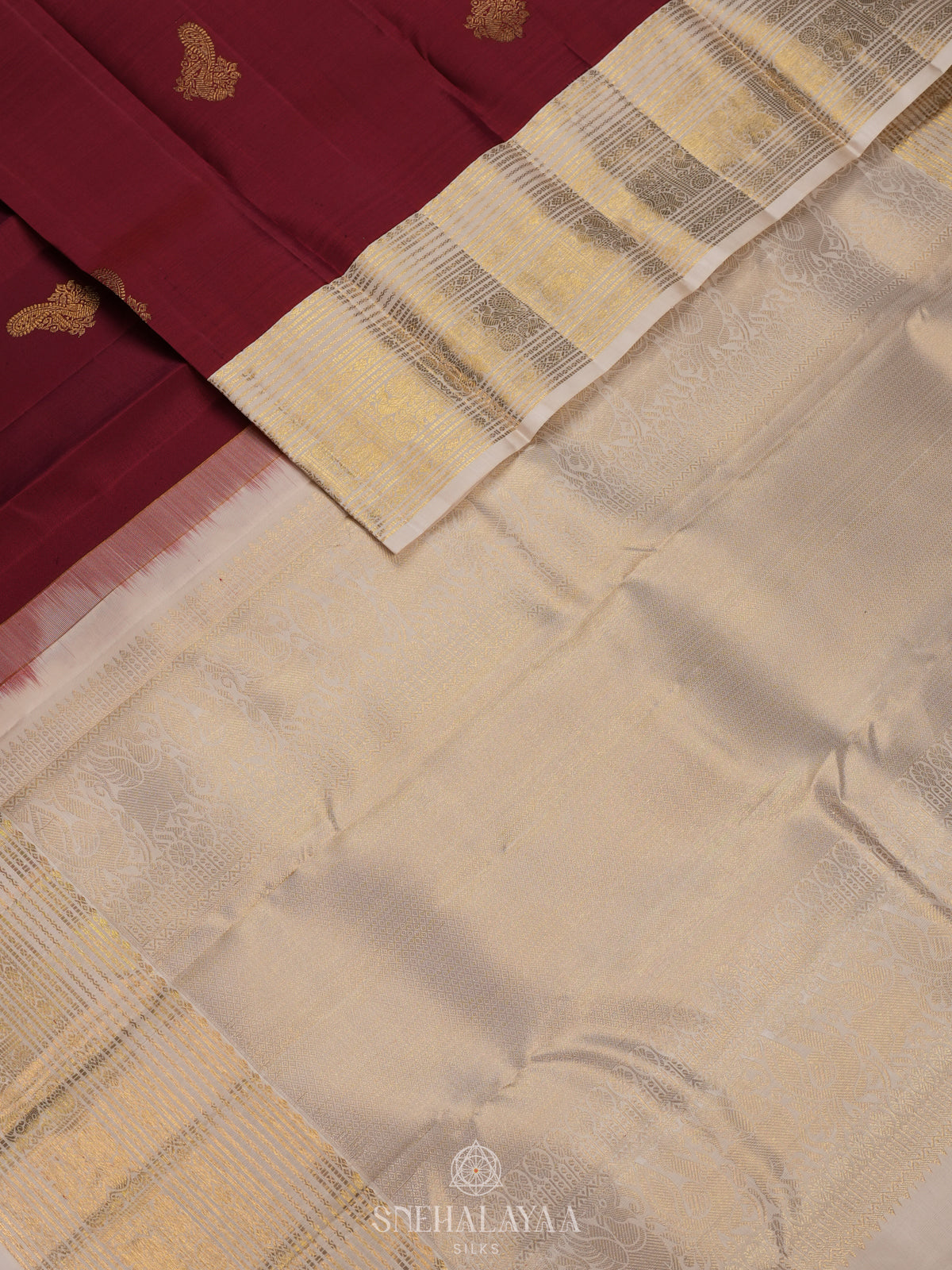 Maroon Kanjivaram Silk Saree
