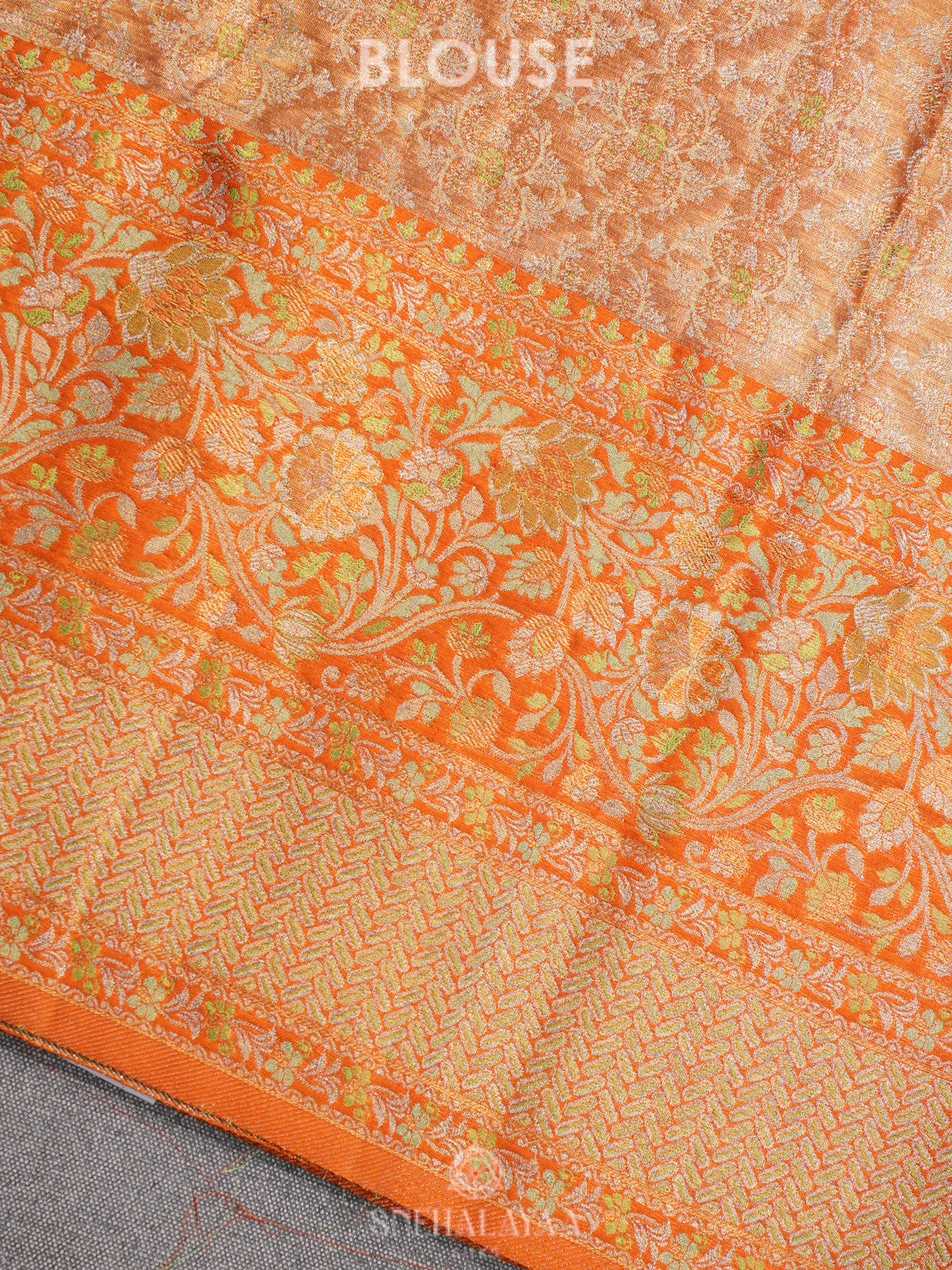Lime Green Kanjivaram Silk Saree