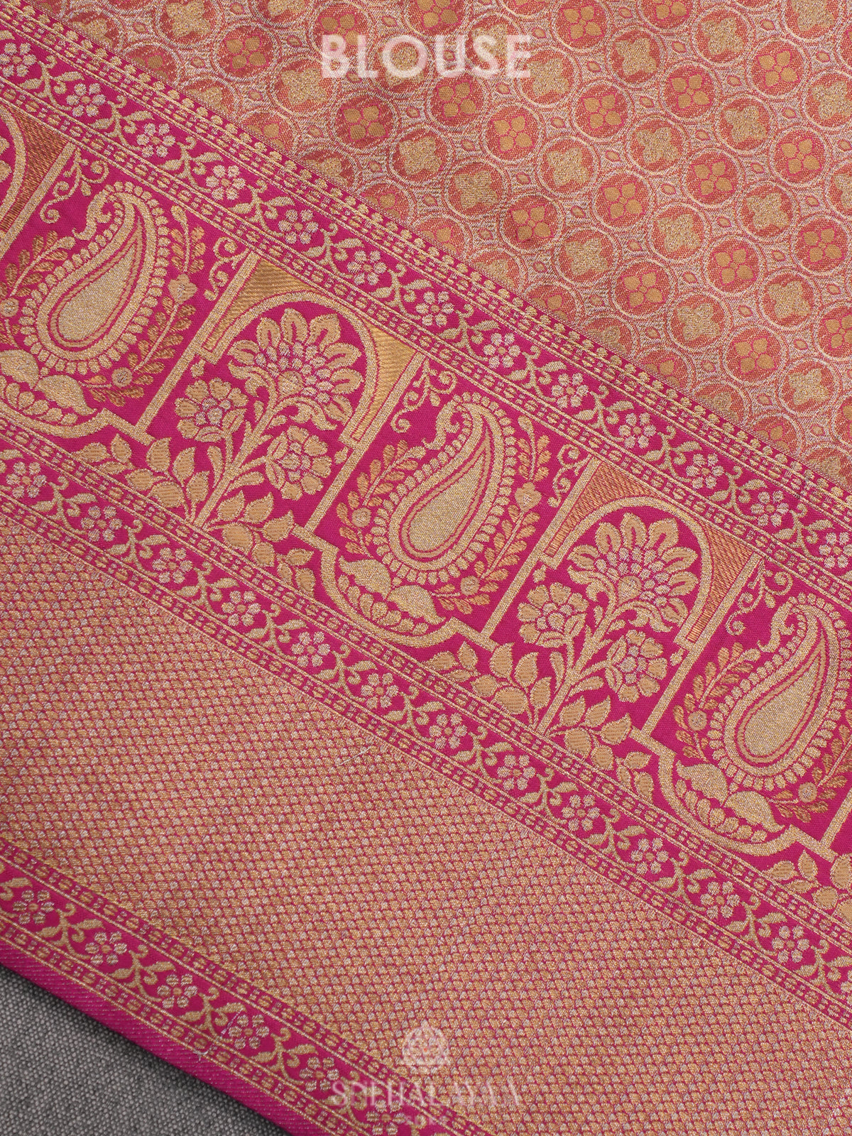 Golden Kanjivaram Silk Saree