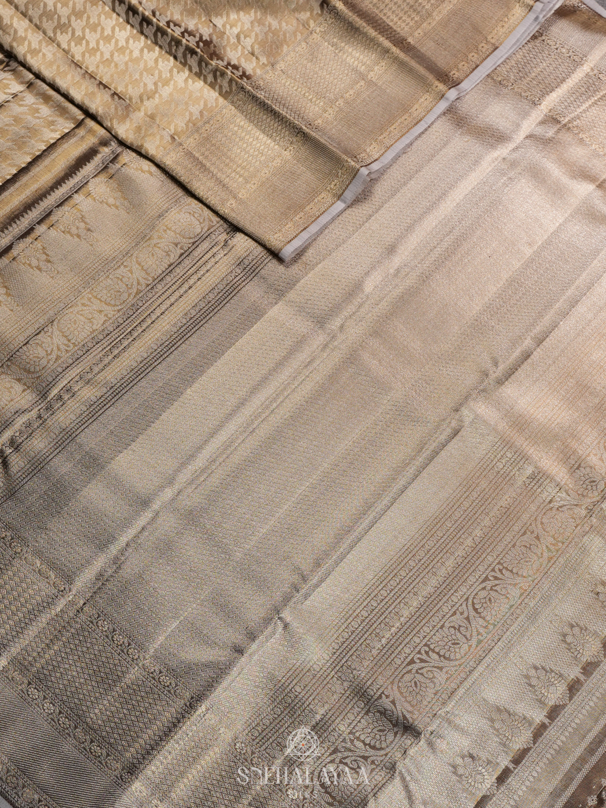 Grey Kanjivaram Silk Saree