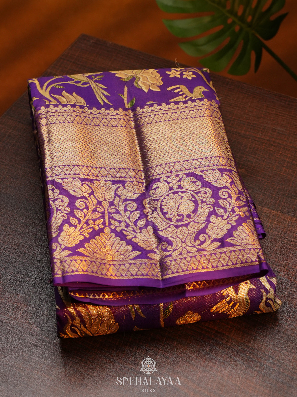 Purple Kanjivaram Silk Saree