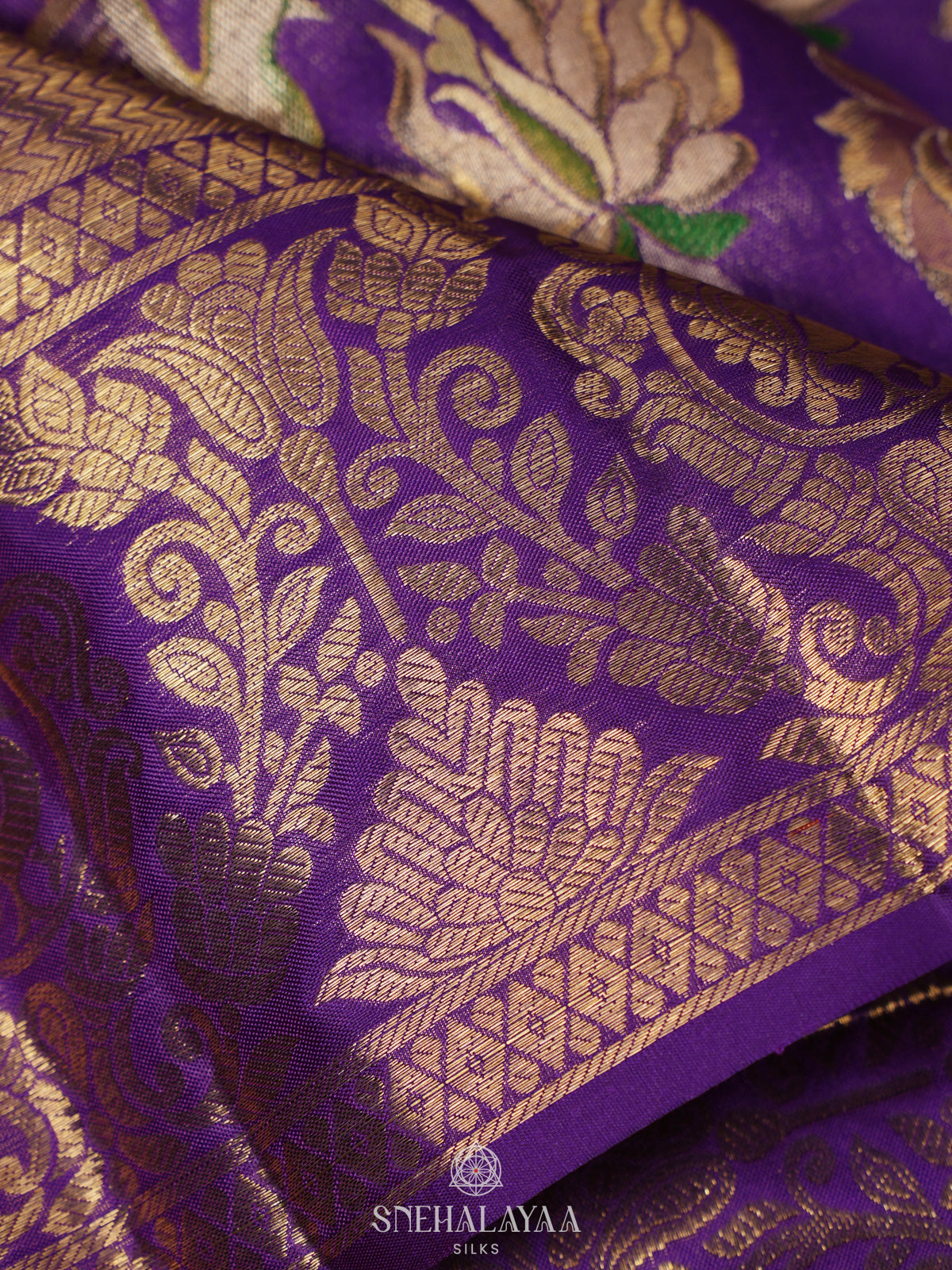 Purple Kanjivaram Silk Saree