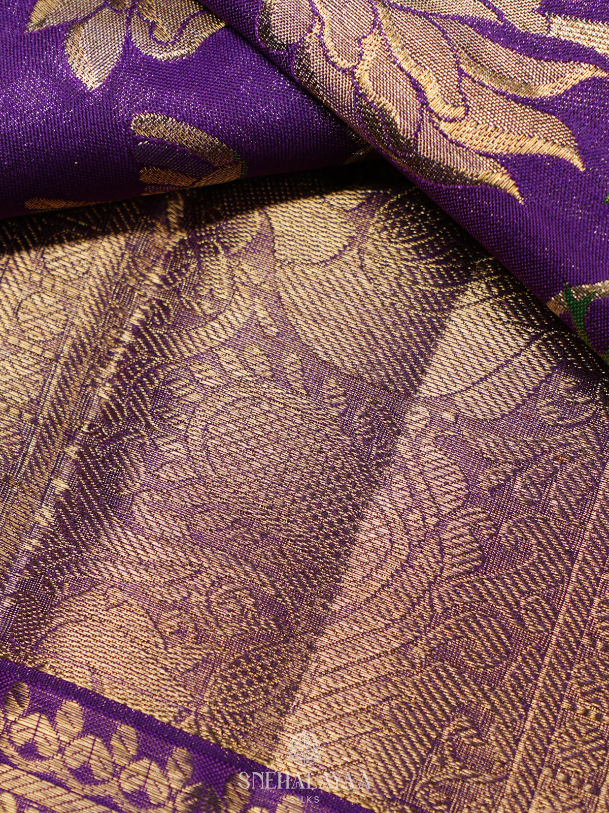 Purple Kanjivaram Silk Saree