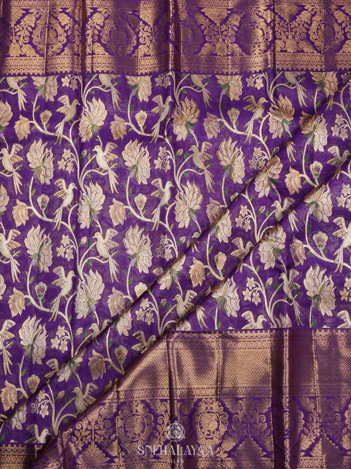 Purple Kanjivaram Silk Saree