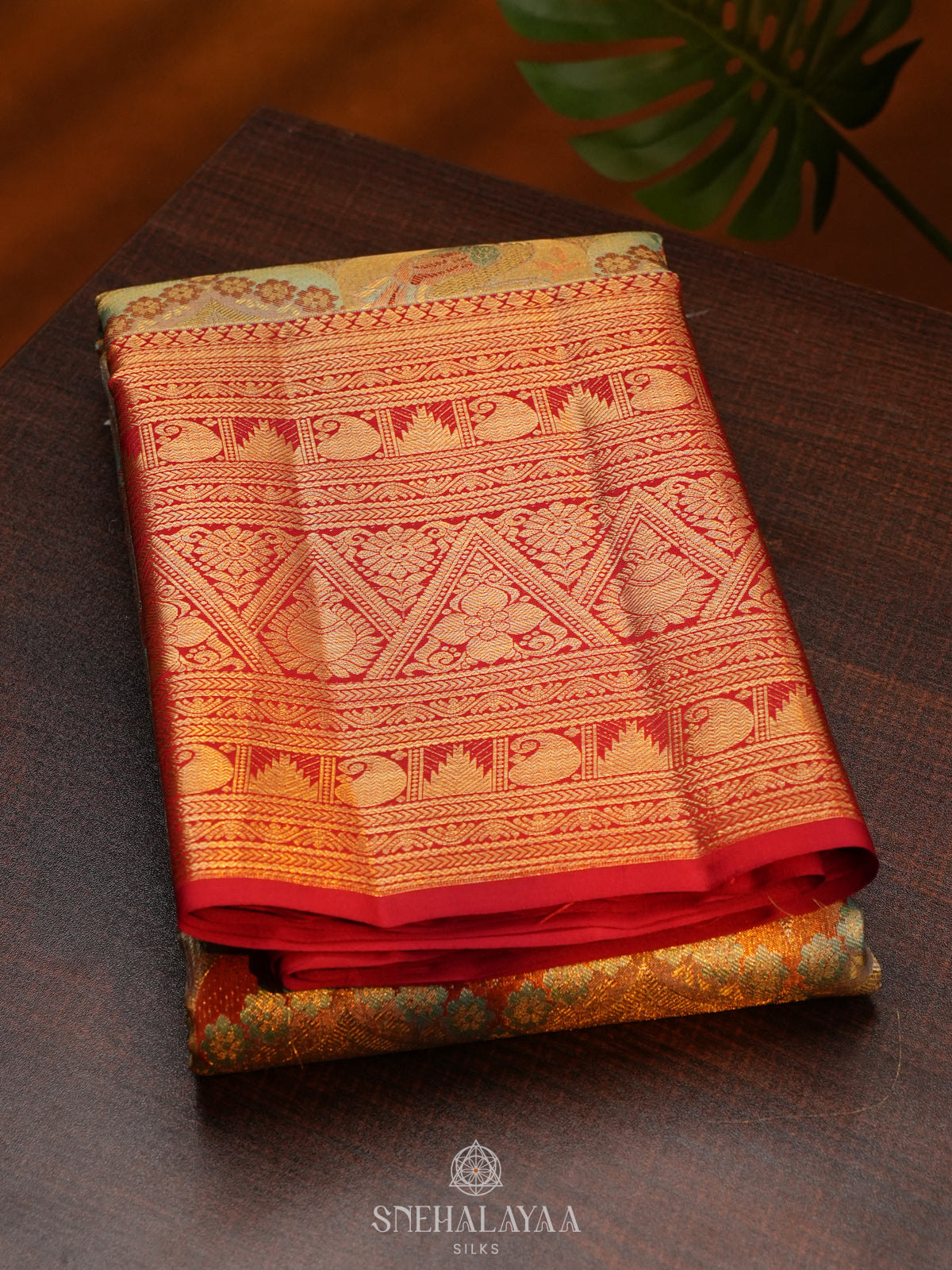 Beige Kanjivaram Silk Saree